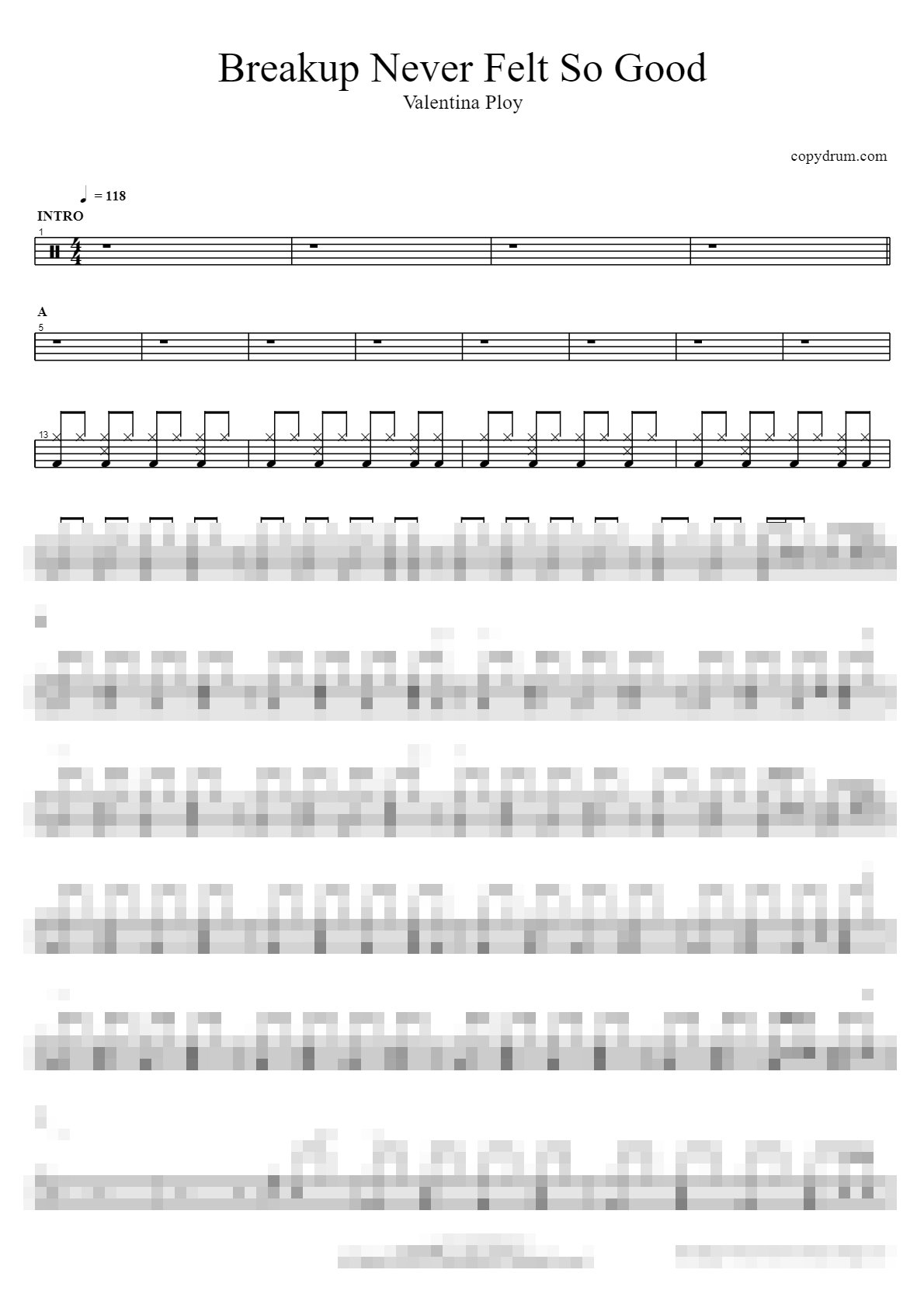 Breakup Never Felt So Good Sheet Music Preview