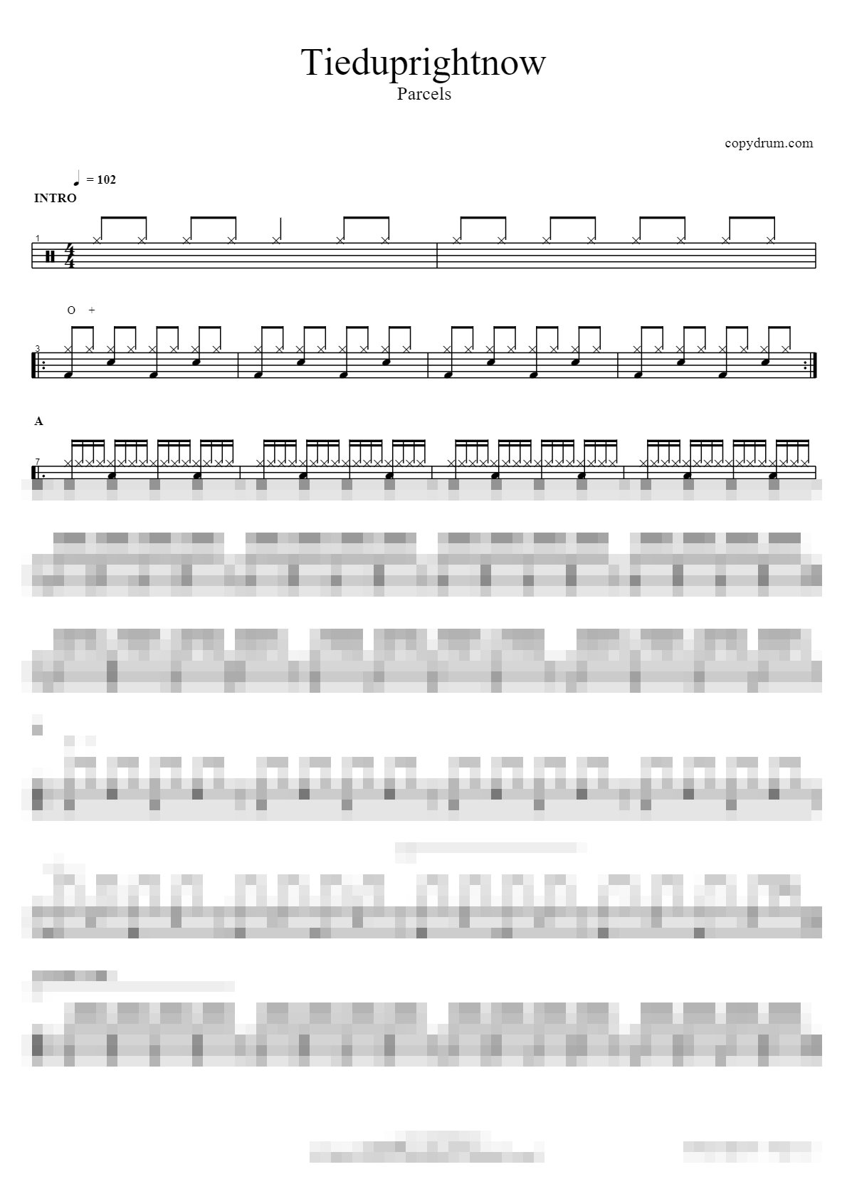 Tieduprightnow Sheet Music Preview