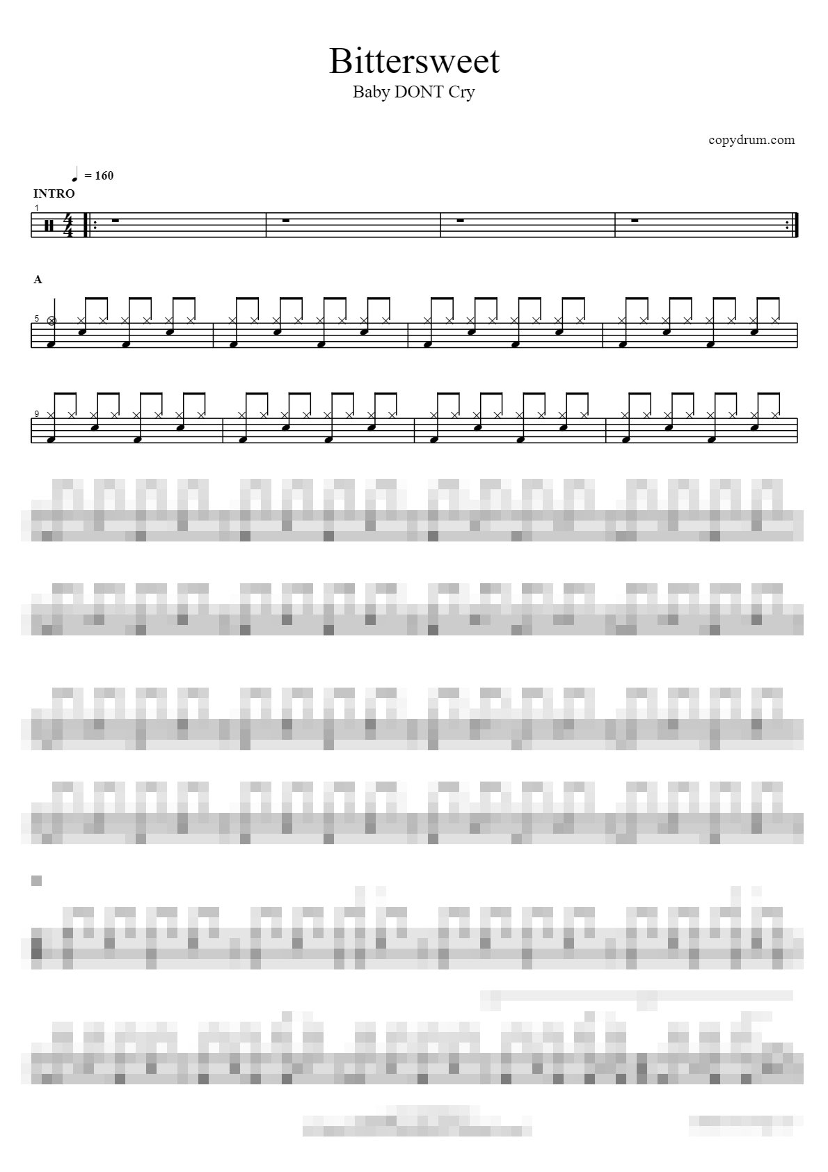 Bittersweet Sheet Music Preview