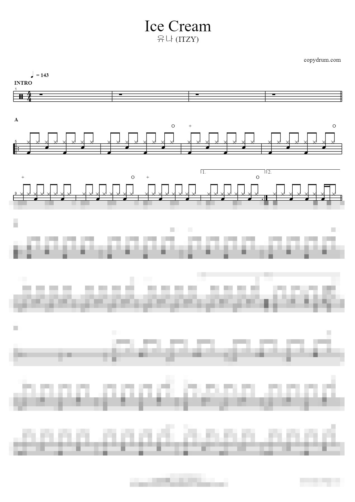 Ice Cream Sheet Music Preview