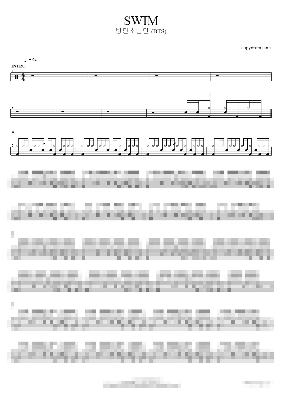 SWIM Sheet Music Preview