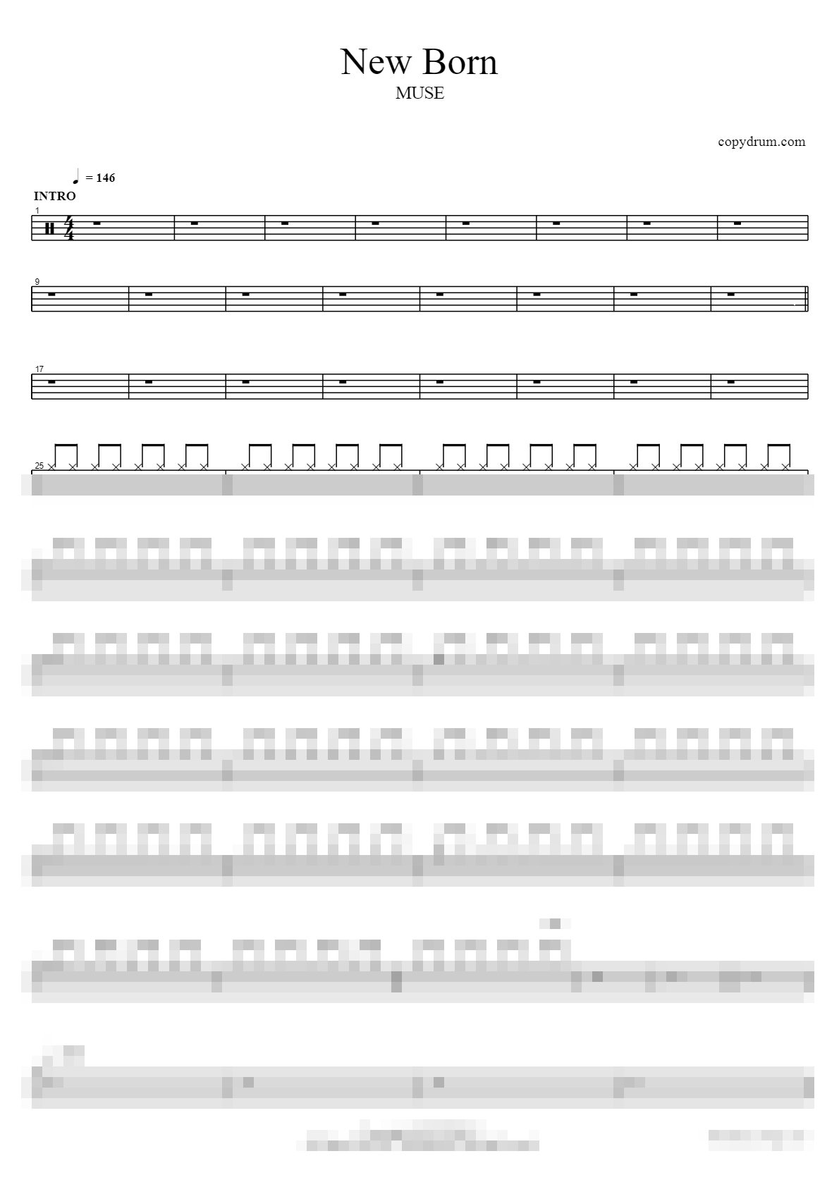 New Born Sheet Music Preview