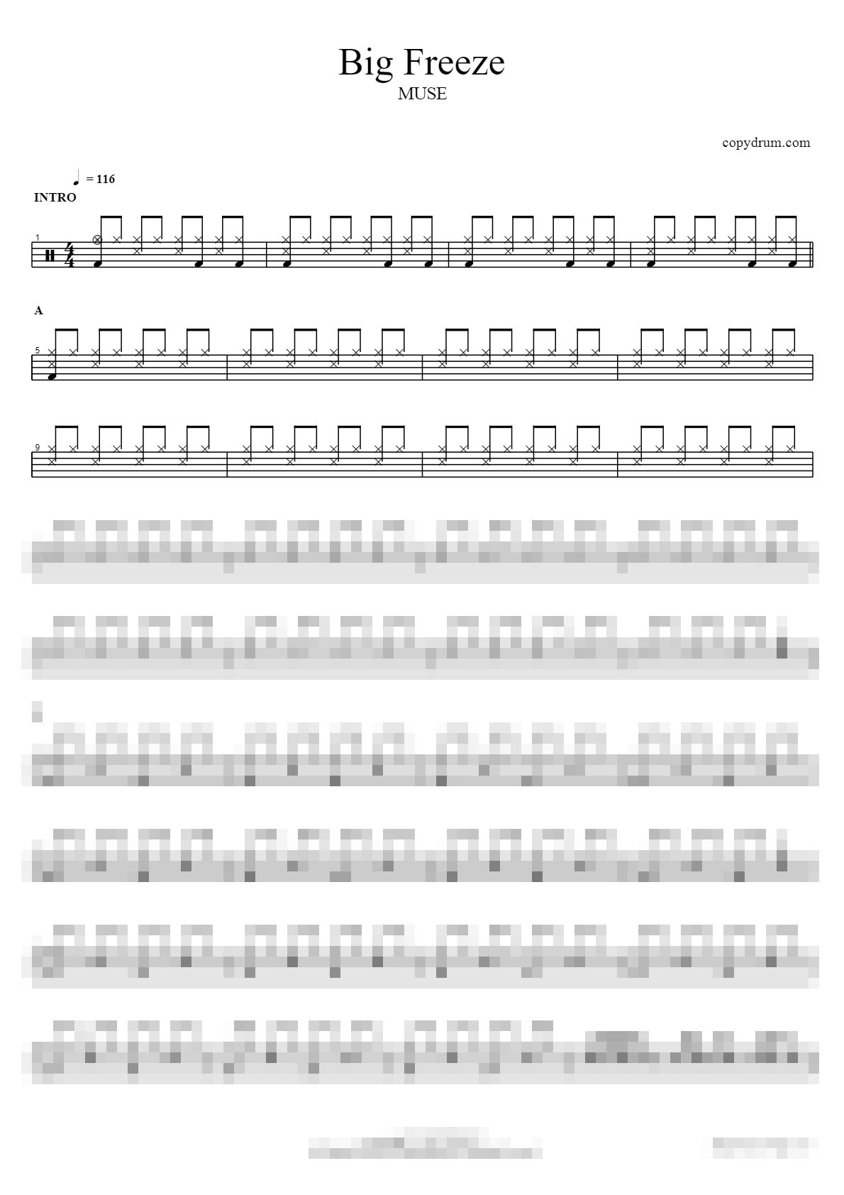 Big Freeze Sheet Music Preview