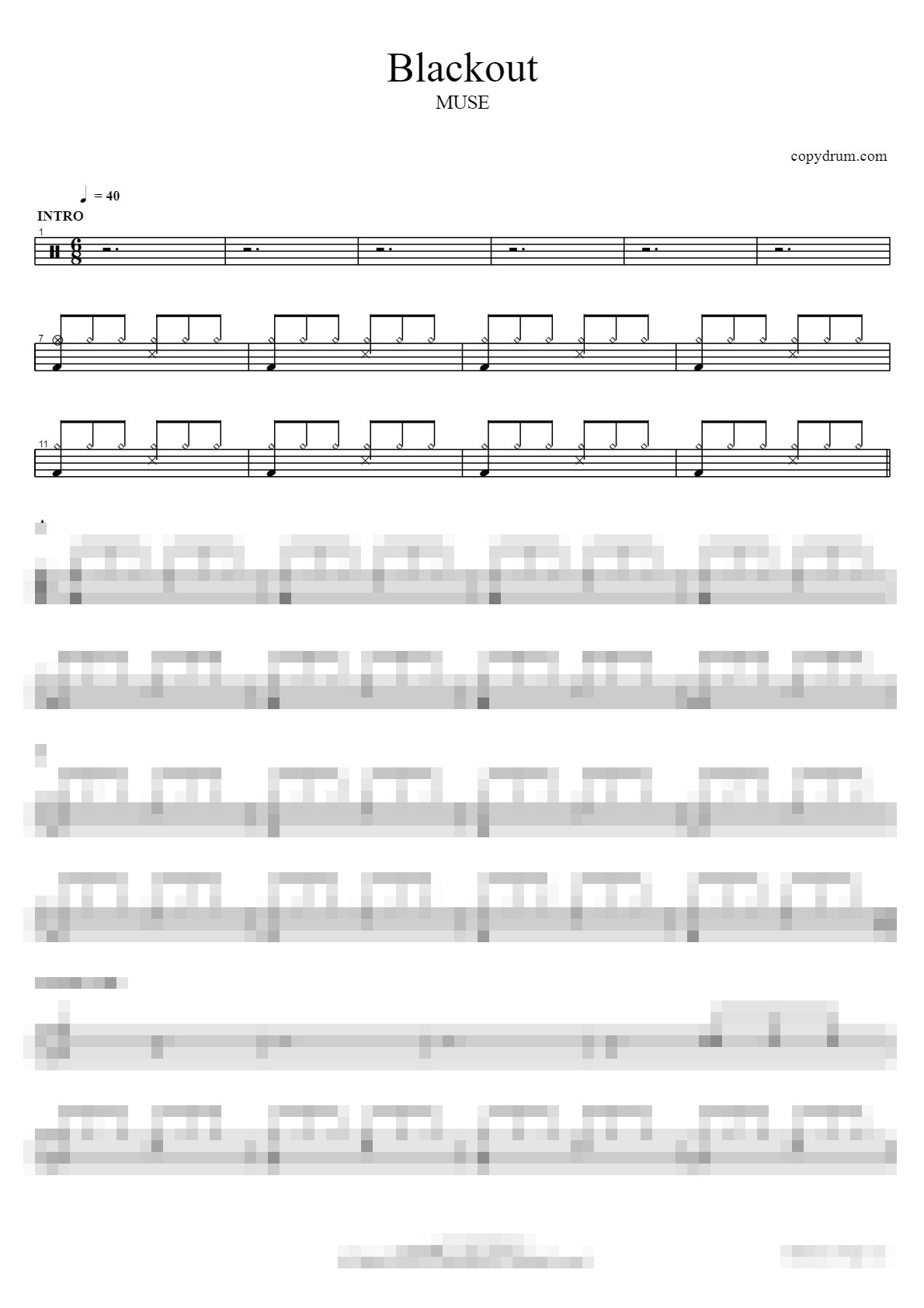 Blackout Sheet Music Preview