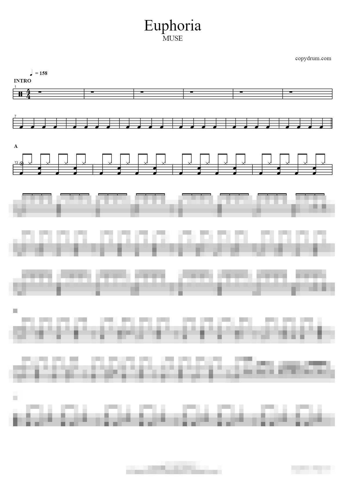 Euphoria Sheet Music Preview