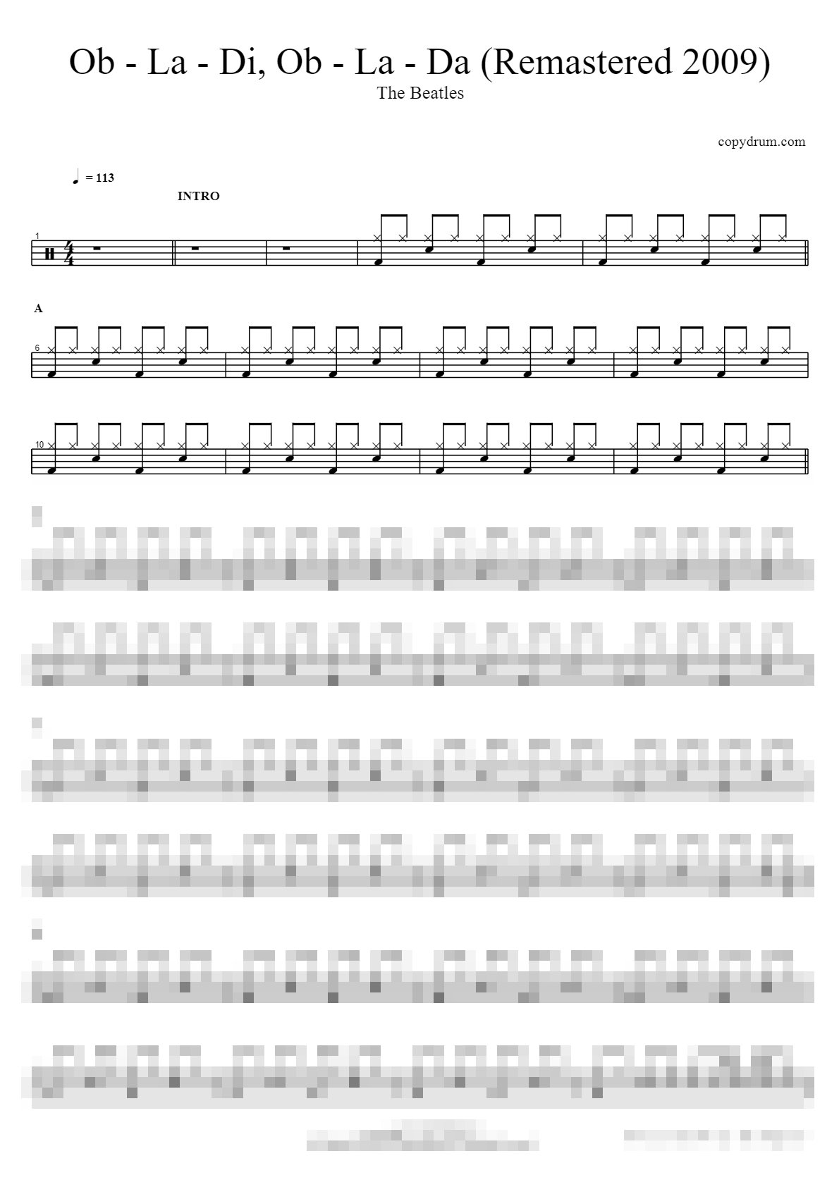Ob-La-Di, Ob-La-Da (Remastered 2009) Sheet Music Preview