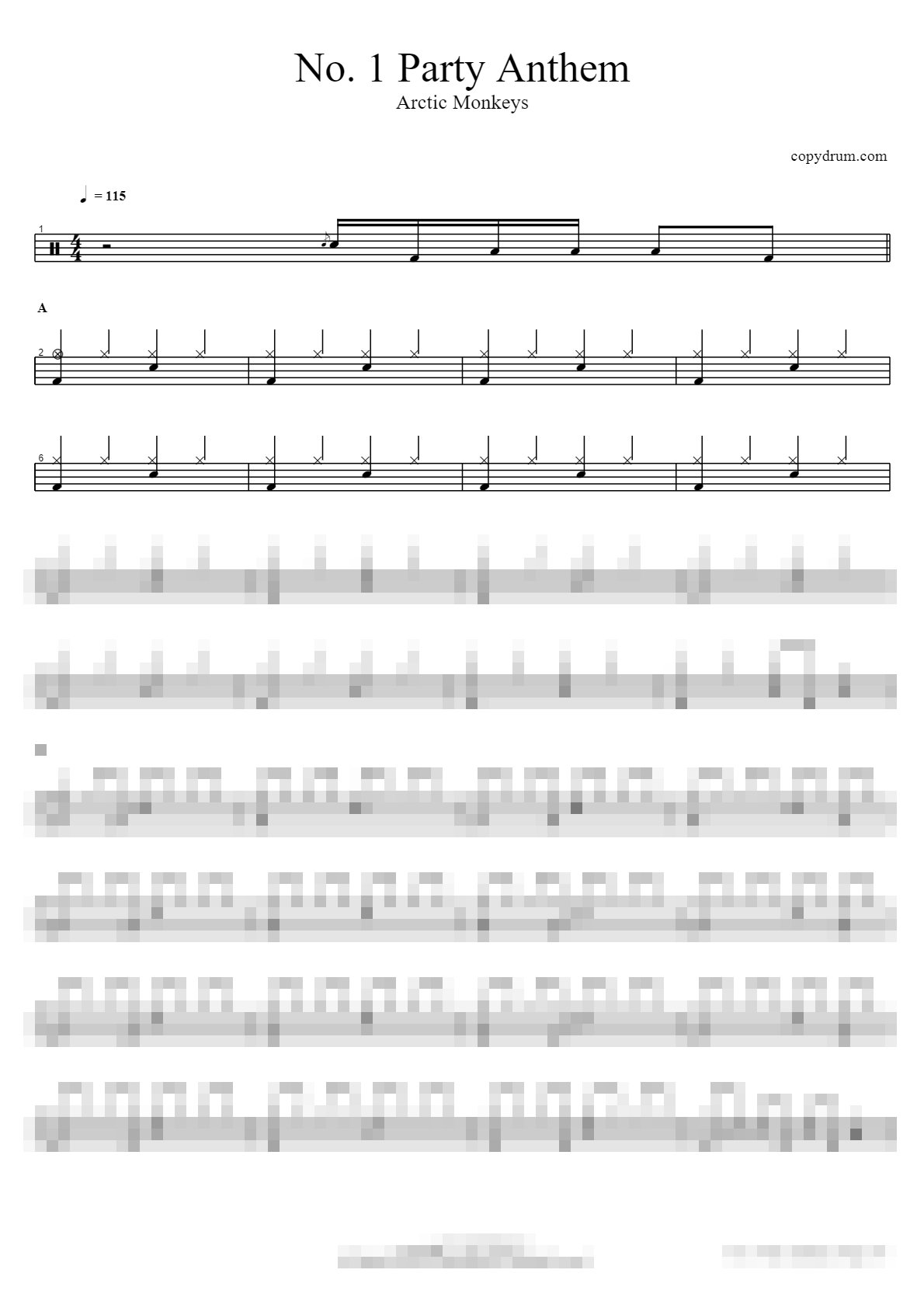No. 1 Party Anthem Sheet Music Preview