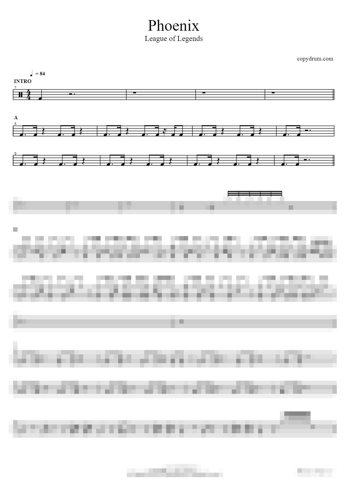 Phoenix Sheet Music Preview