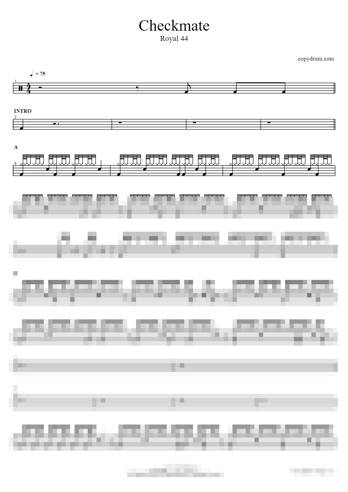 Checkmate Sheet Music Preview