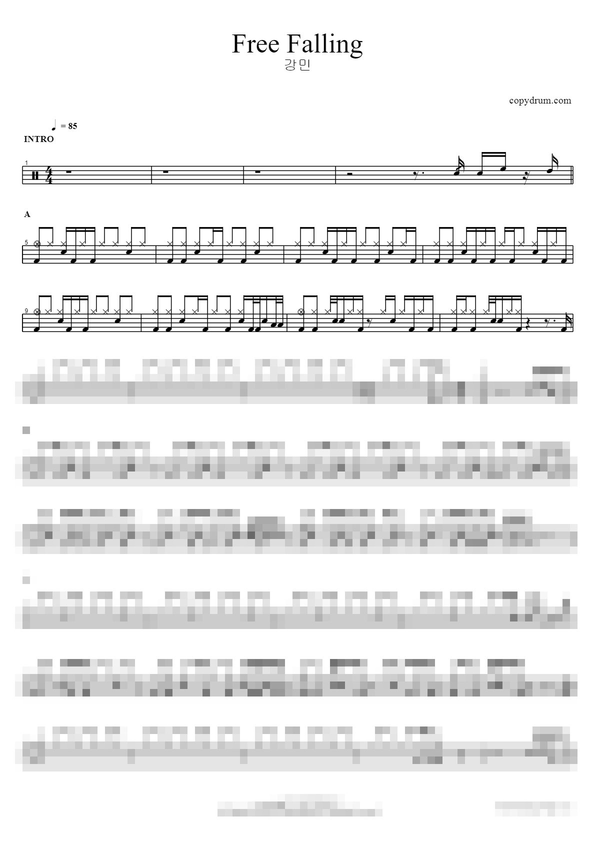 Free Falling Sheet Music Preview