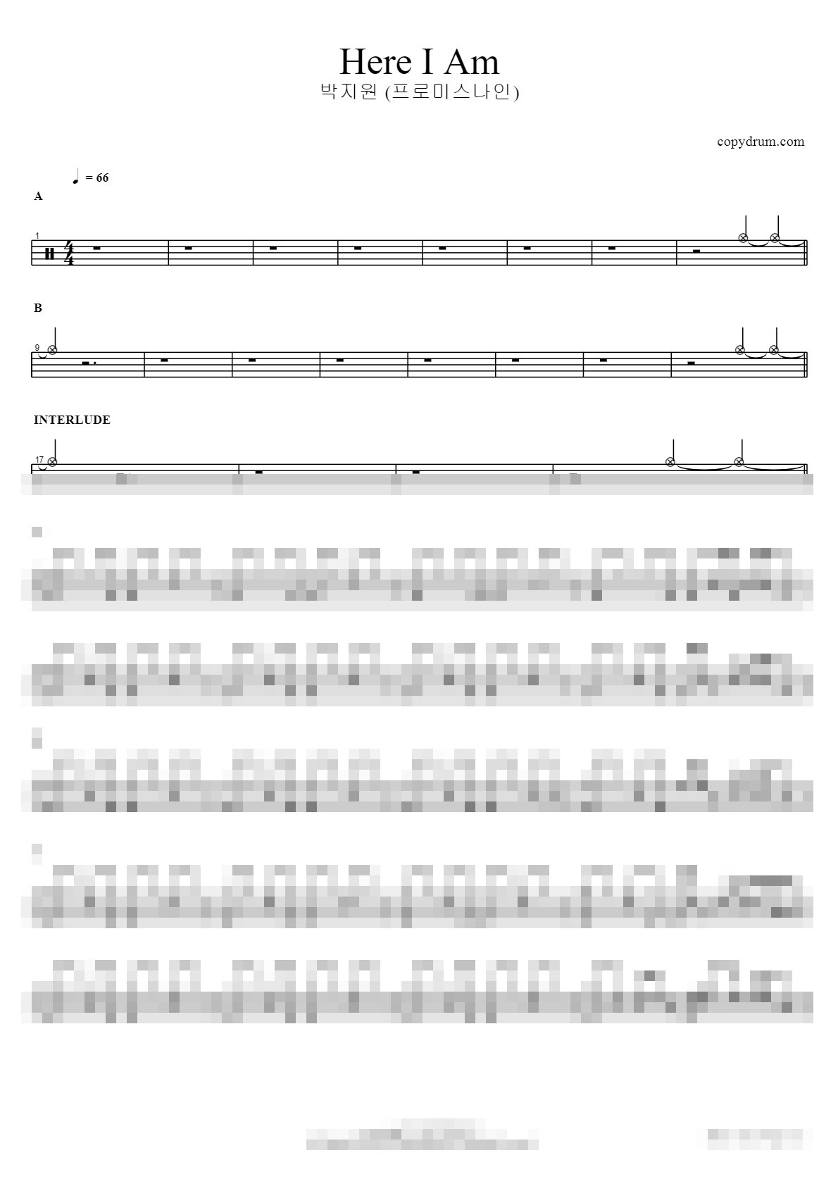 Here I Am Sheet Music Preview