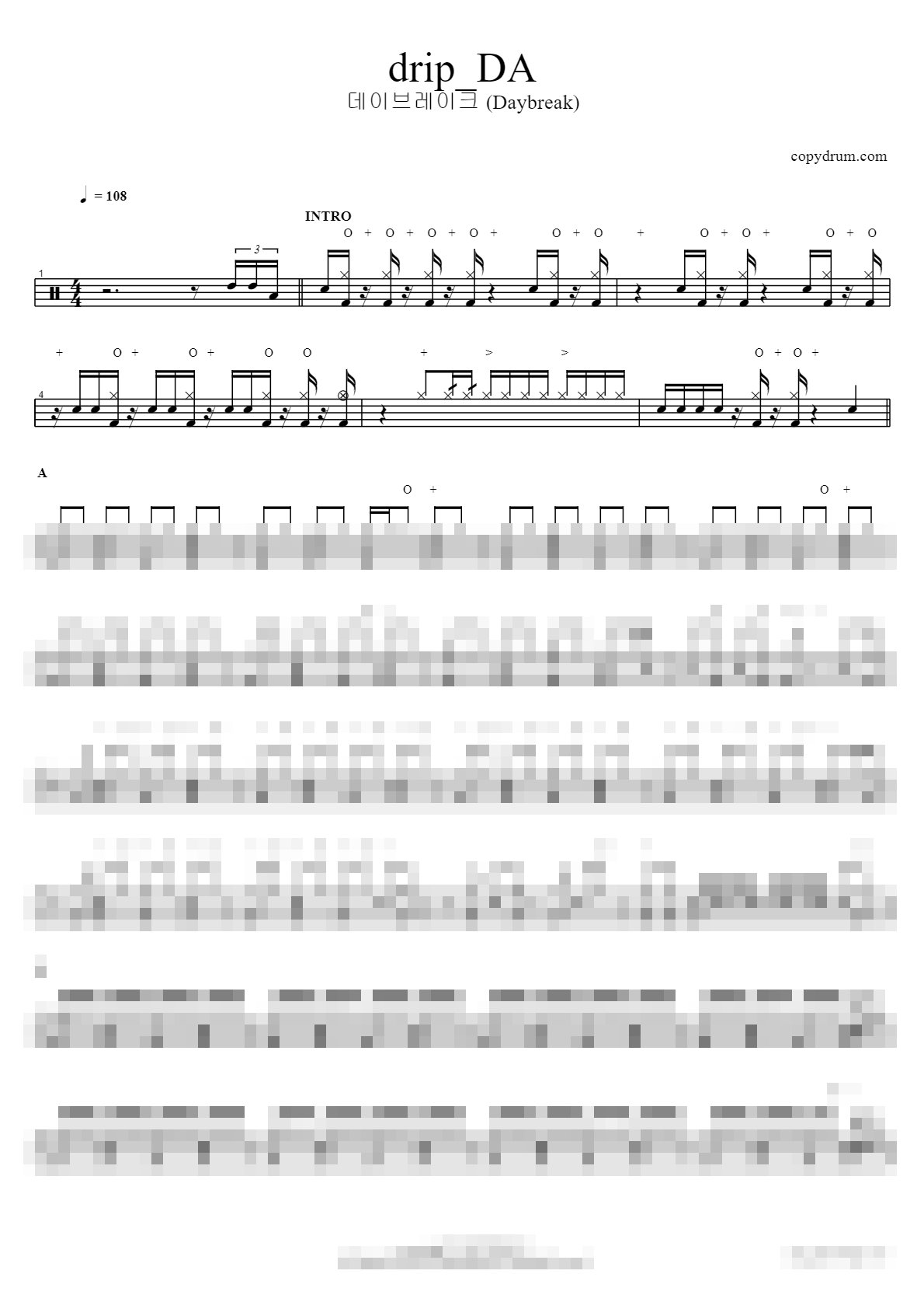 drip_DA Sheet Music Preview