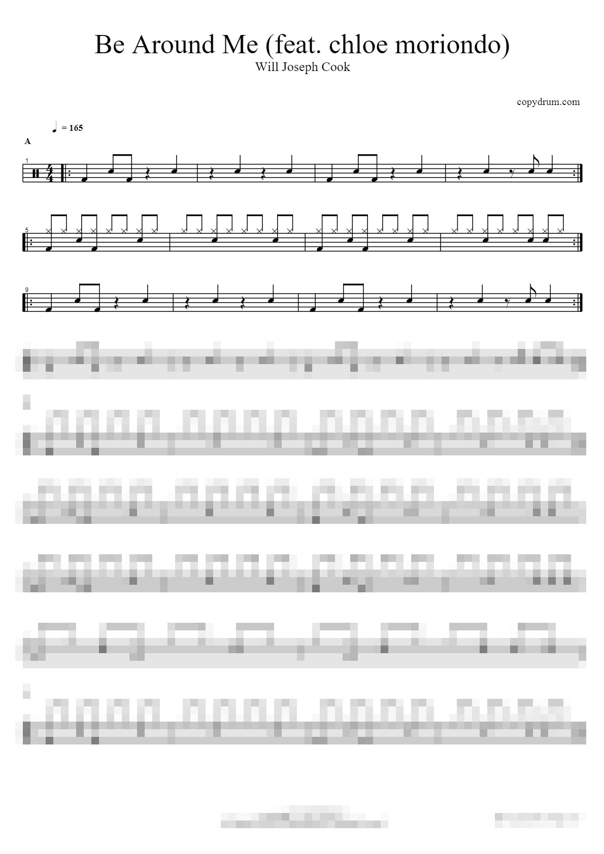 Be Around Me (feat. chloe moriondo) Sheet Music Preview