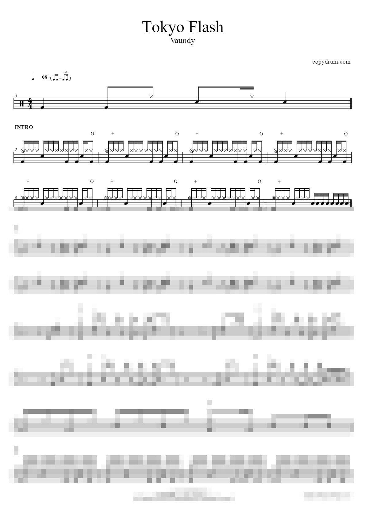 Tokyo Flash Sheet Music Preview