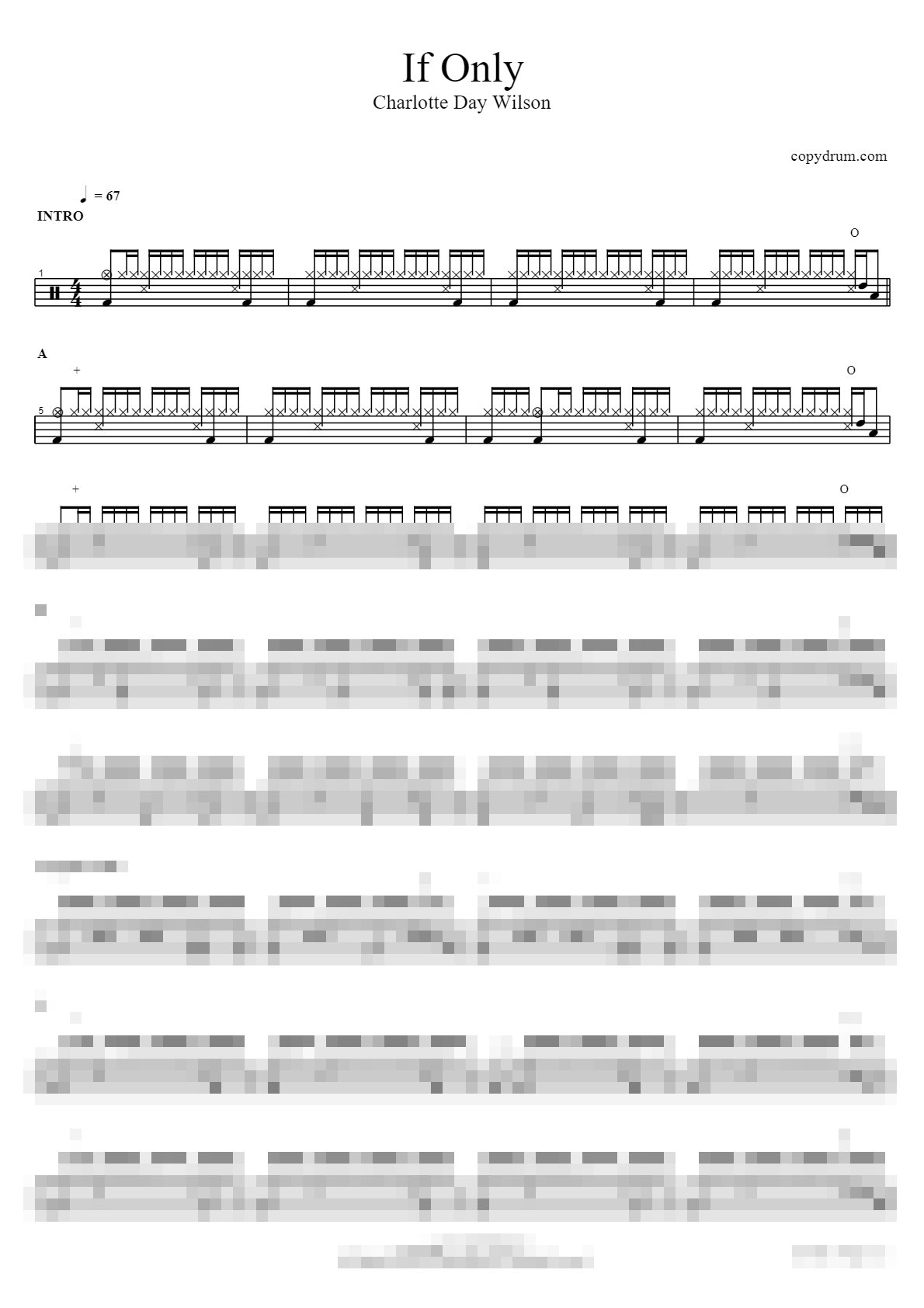 If Only Sheet Music Preview