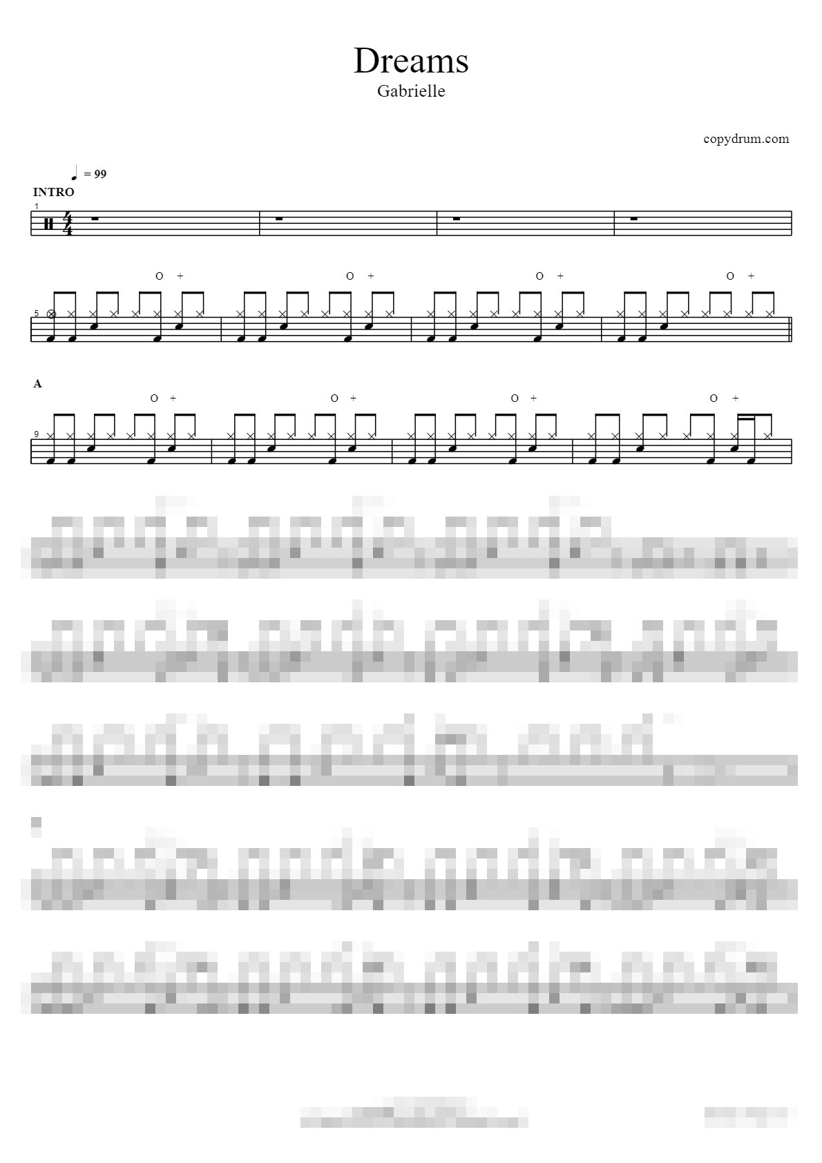 Dreams Sheet Music Preview