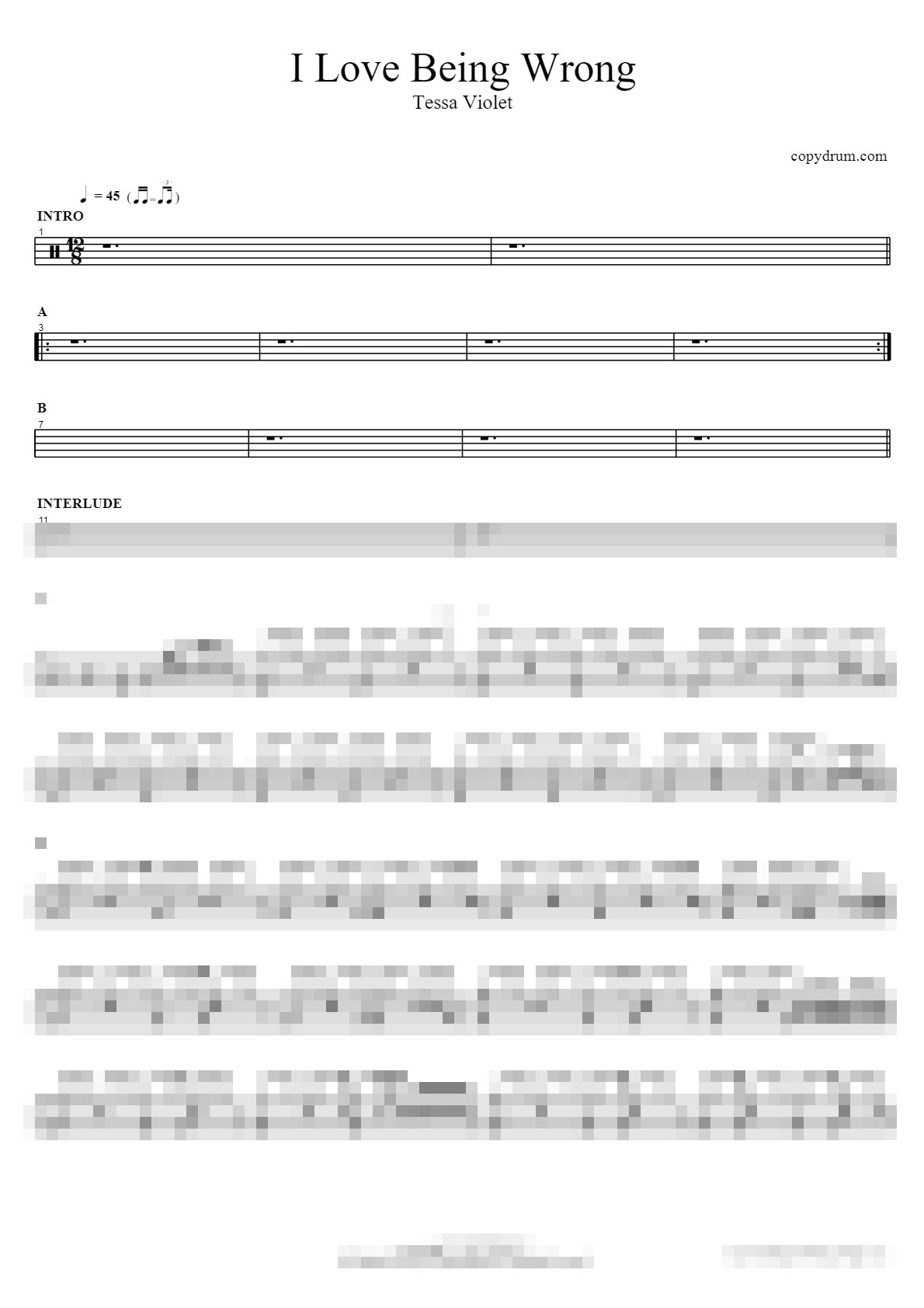 I Love Being Wrong Sheet Music Preview