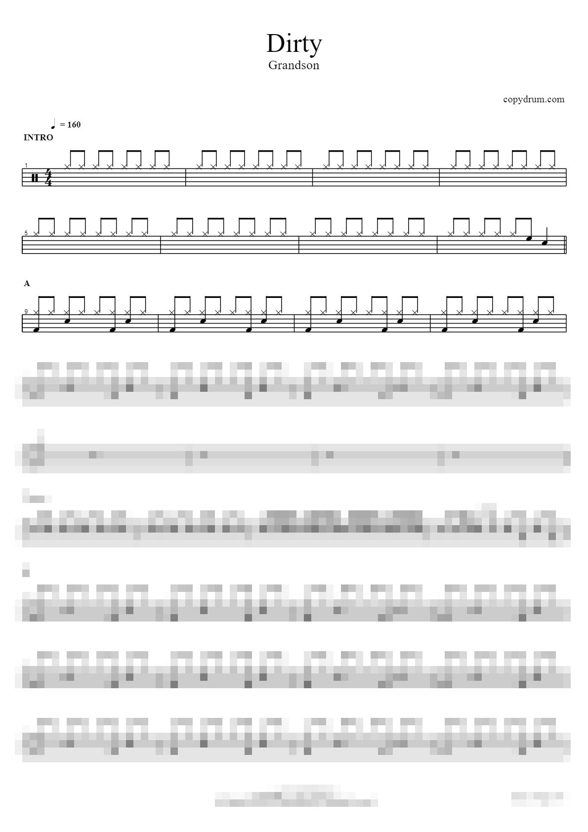 Dirty Sheet Music Preview