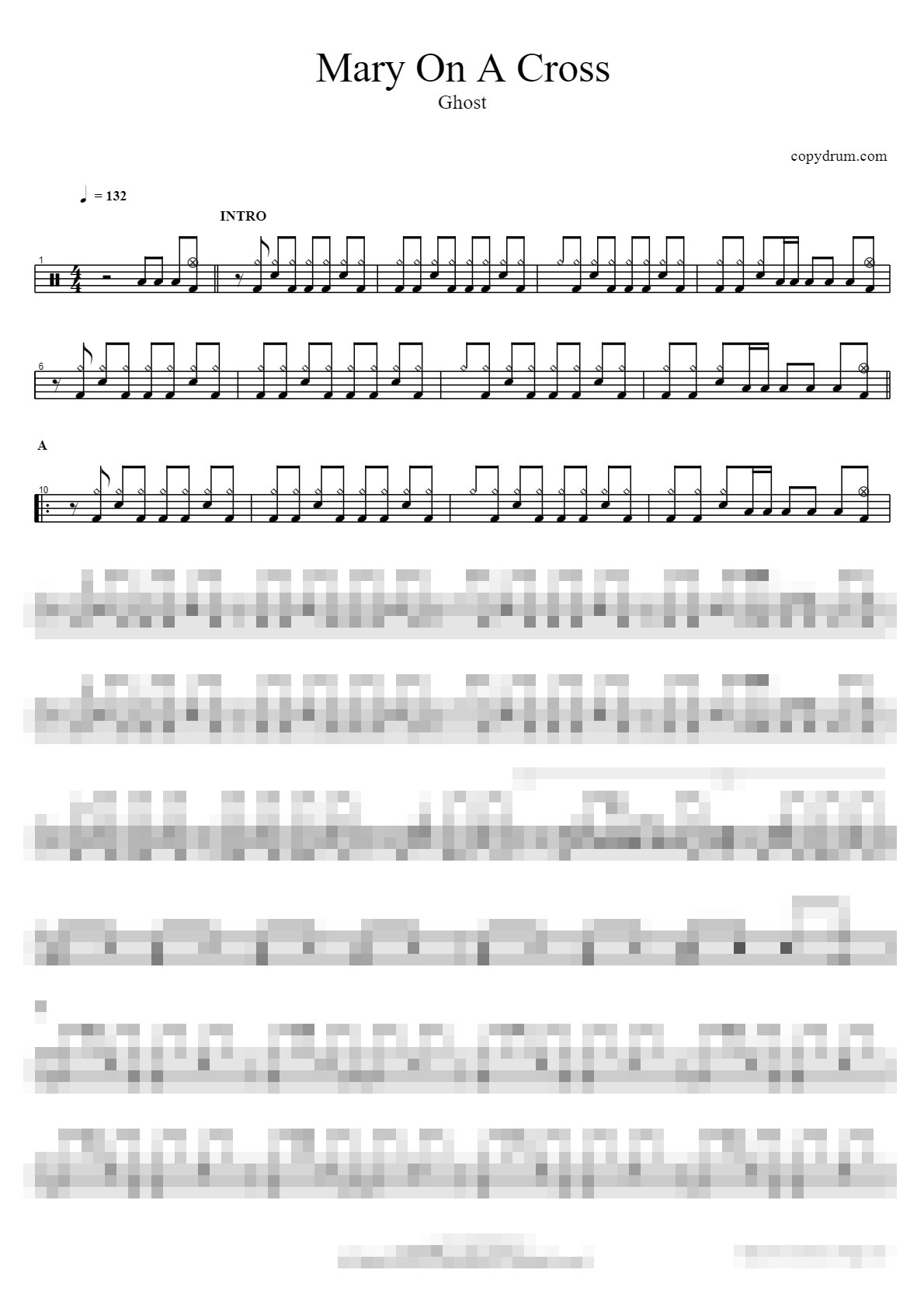 Mary On A Cross Sheet Music Preview