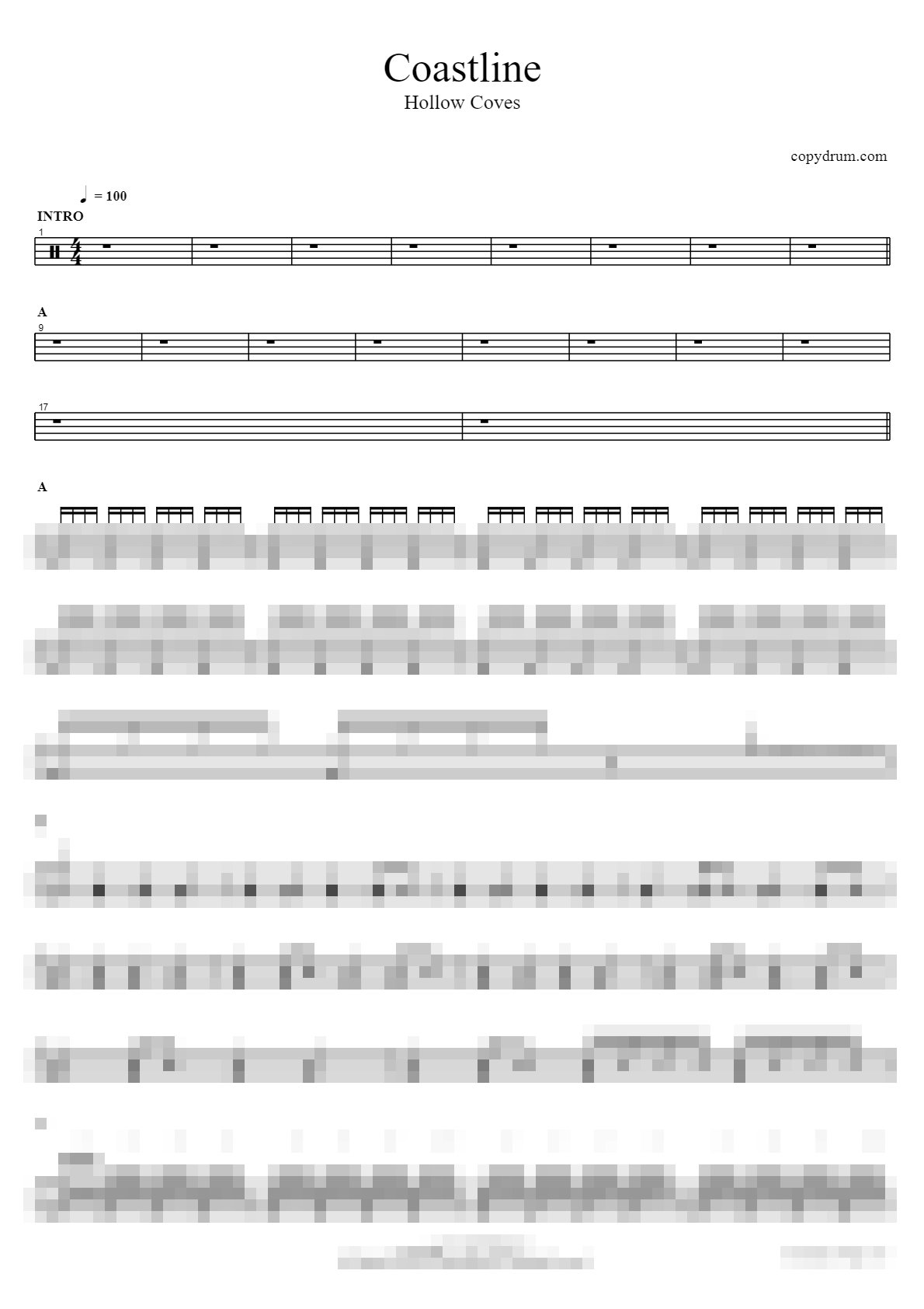 Coastline Sheet Music Preview