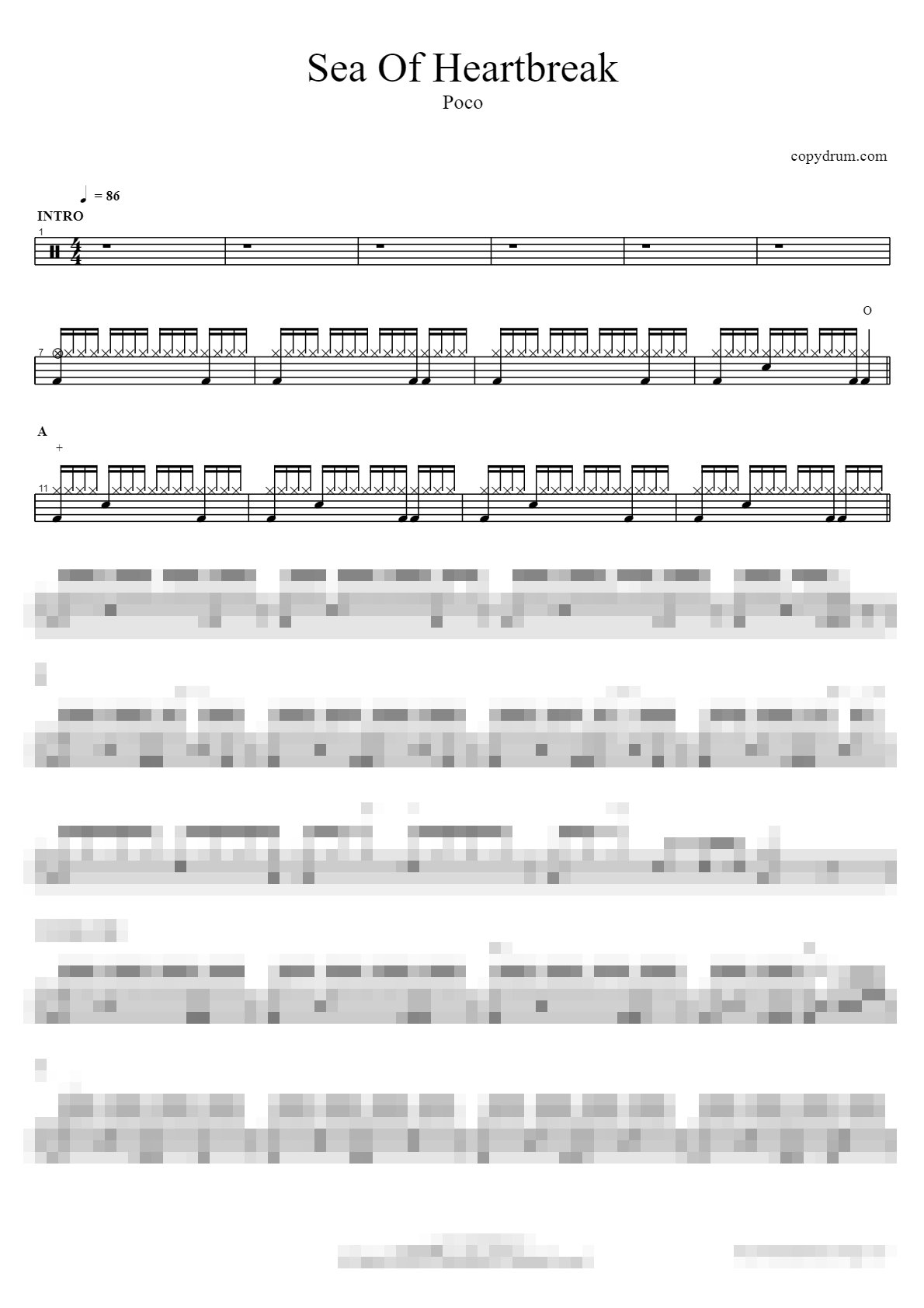 Sea Of Heartbreak Sheet Music Preview