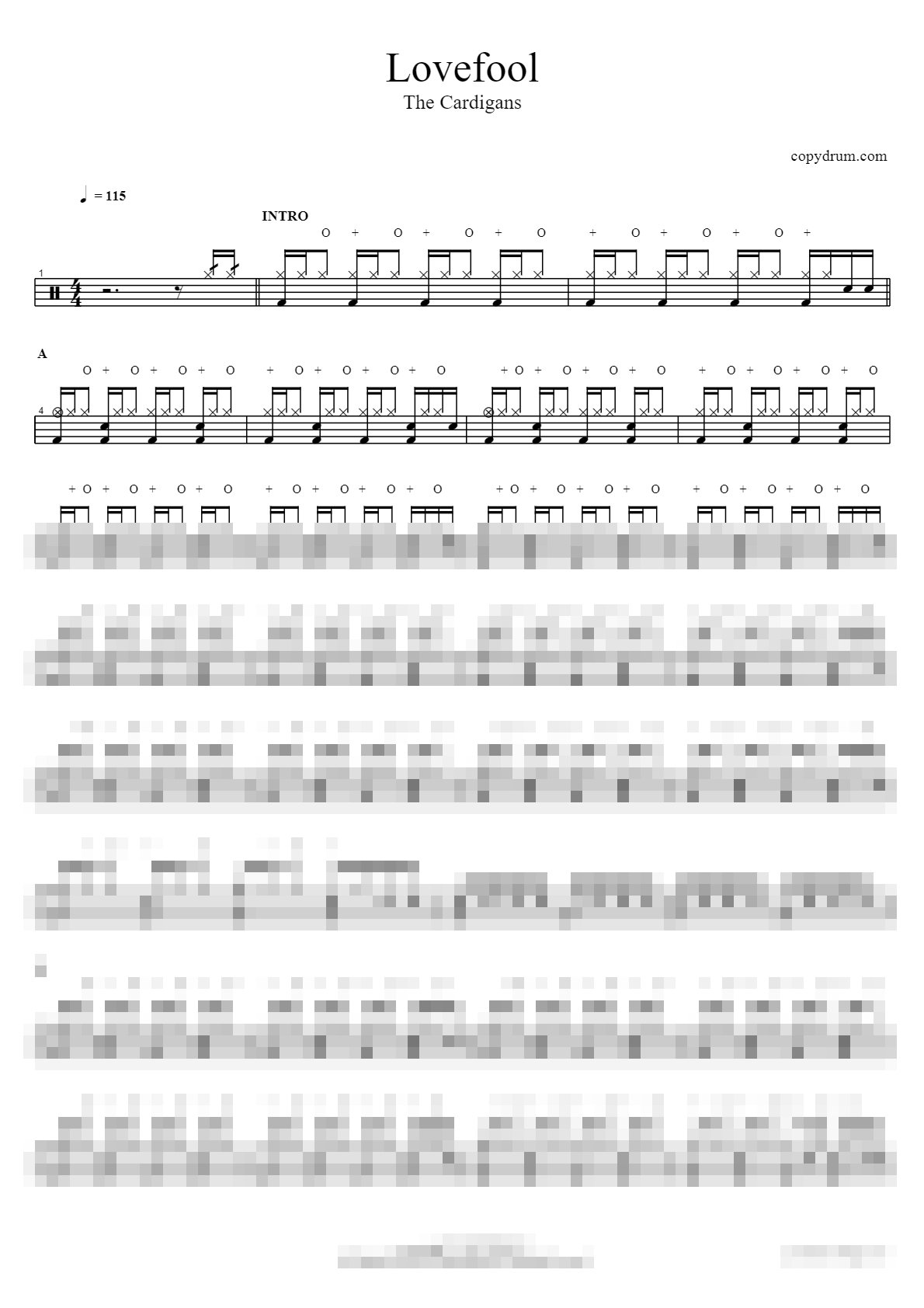 Lovefool Sheet Music Preview