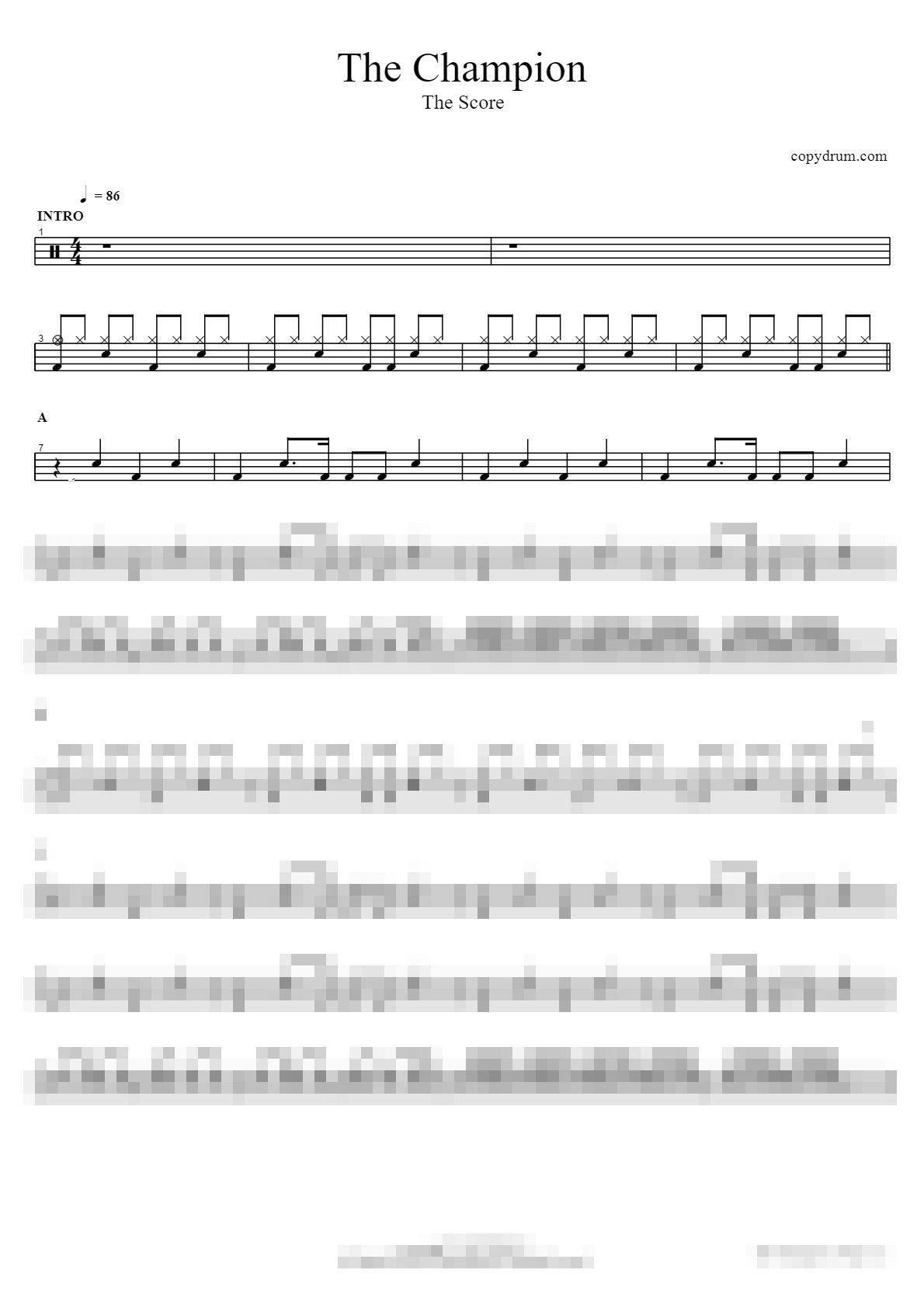 The Champion Sheet Music Preview