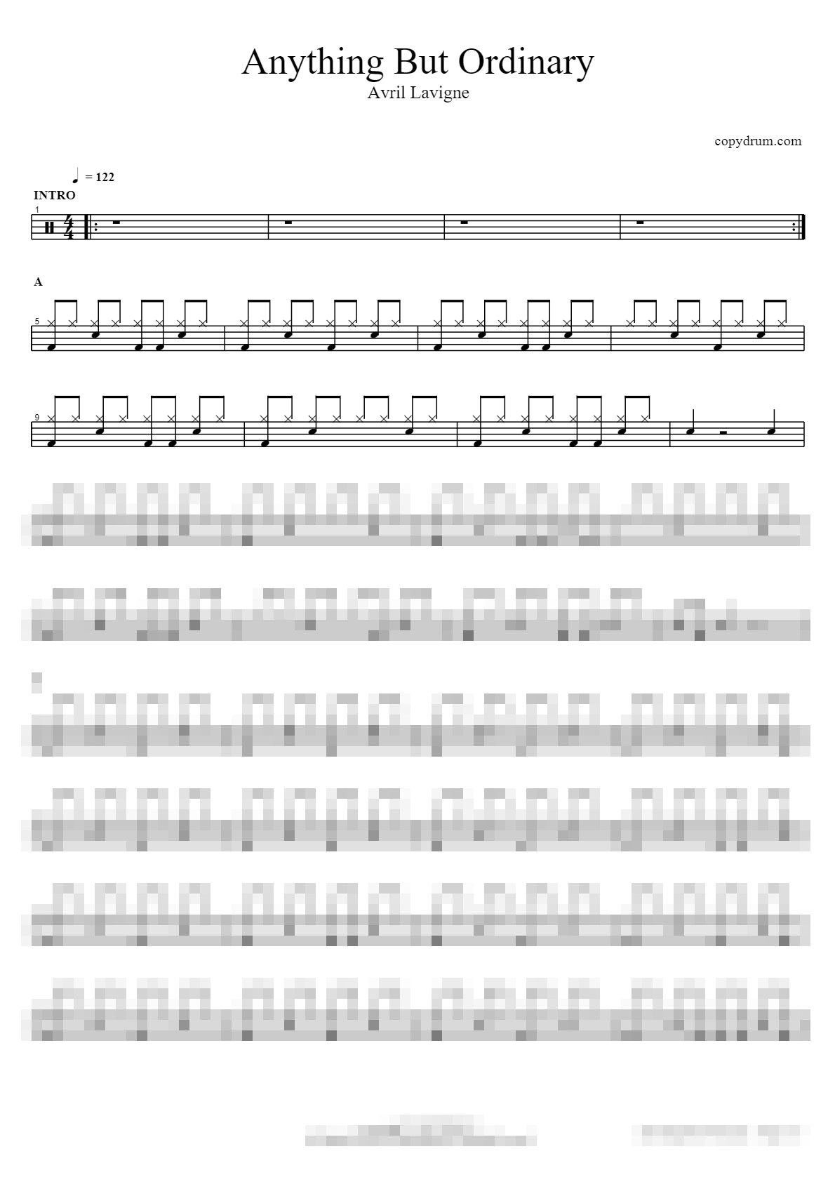 Anything But Ordinary Sheet Music Preview