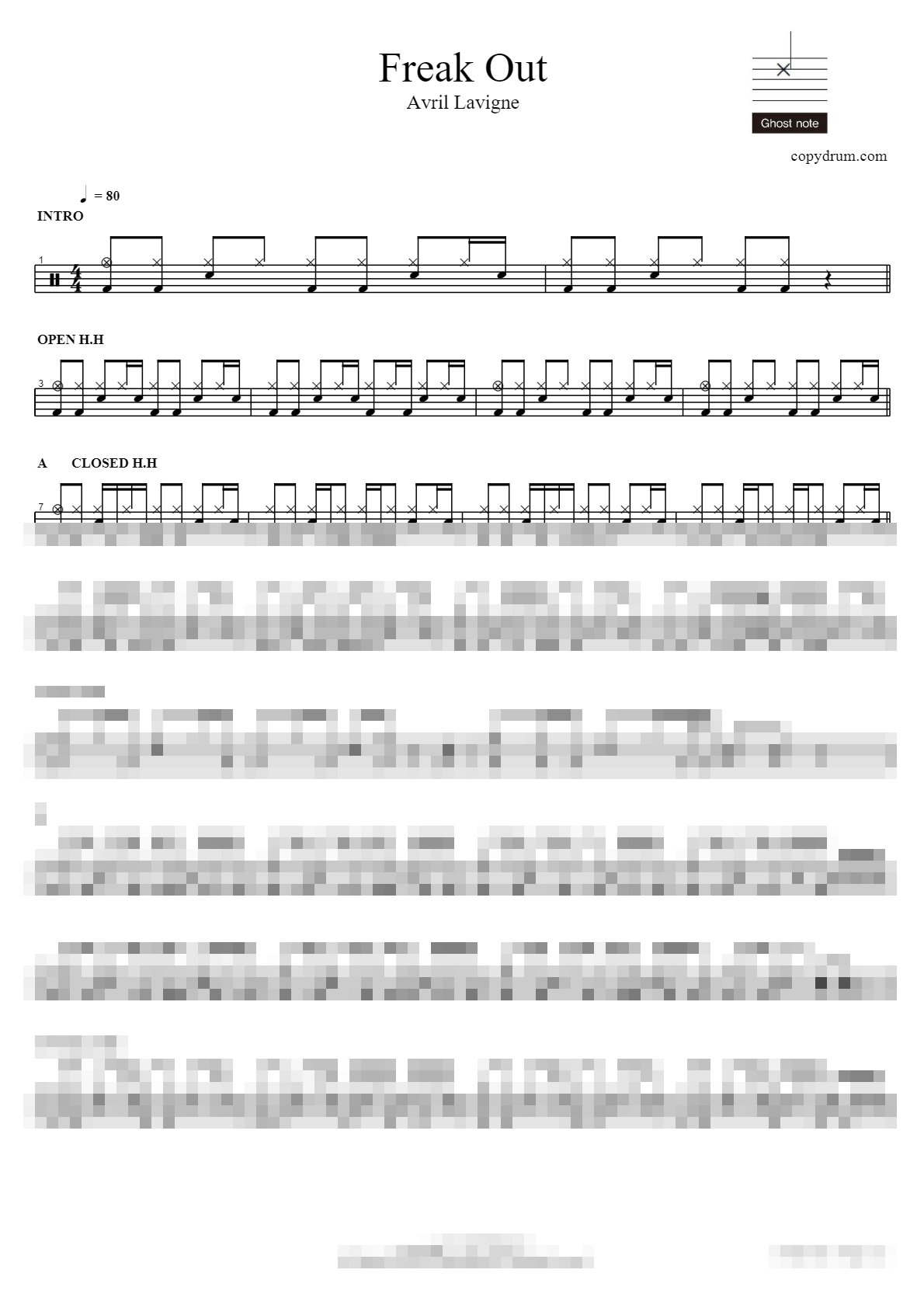 Freak Out Sheet Music Preview