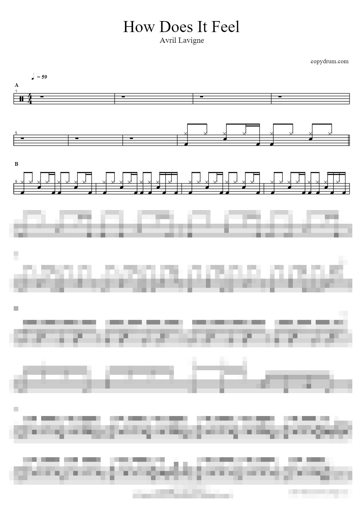 How Does It Feel Sheet Music Preview