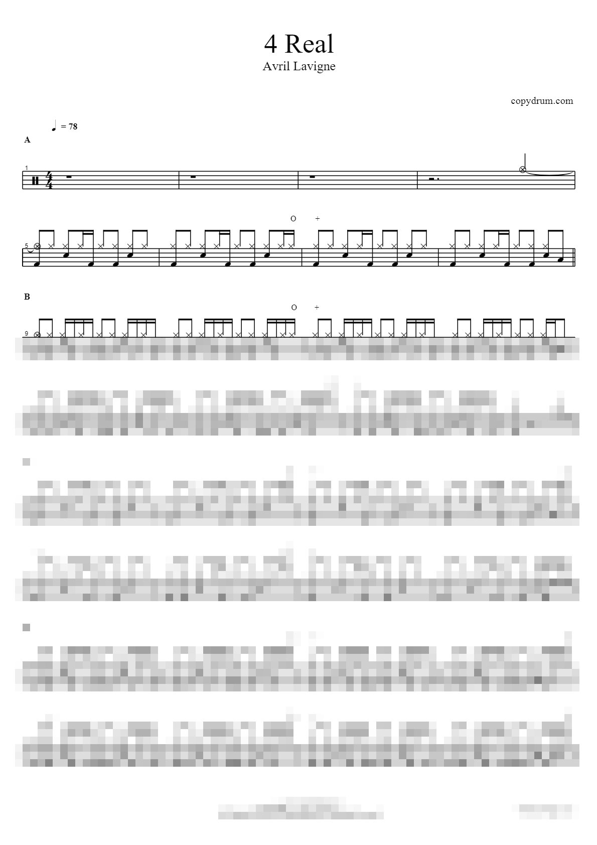 4 Real Sheet Music Preview