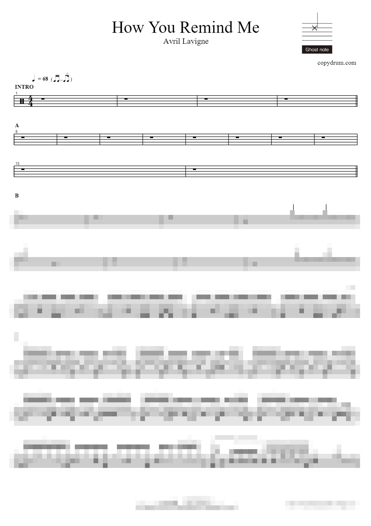 How You Remind Me Sheet Music Preview