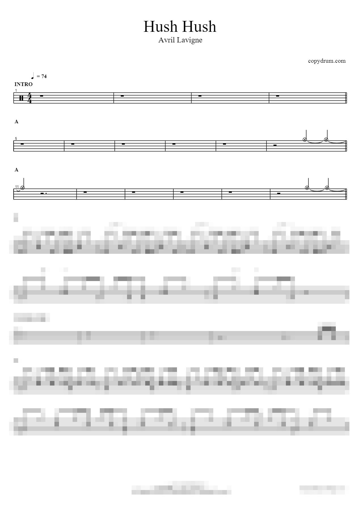 Hush Hush Sheet Music Preview