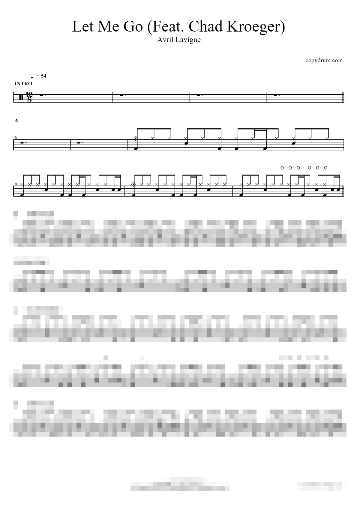Let Me Go (Feat. Chad Kroeger) Sheet Music Preview