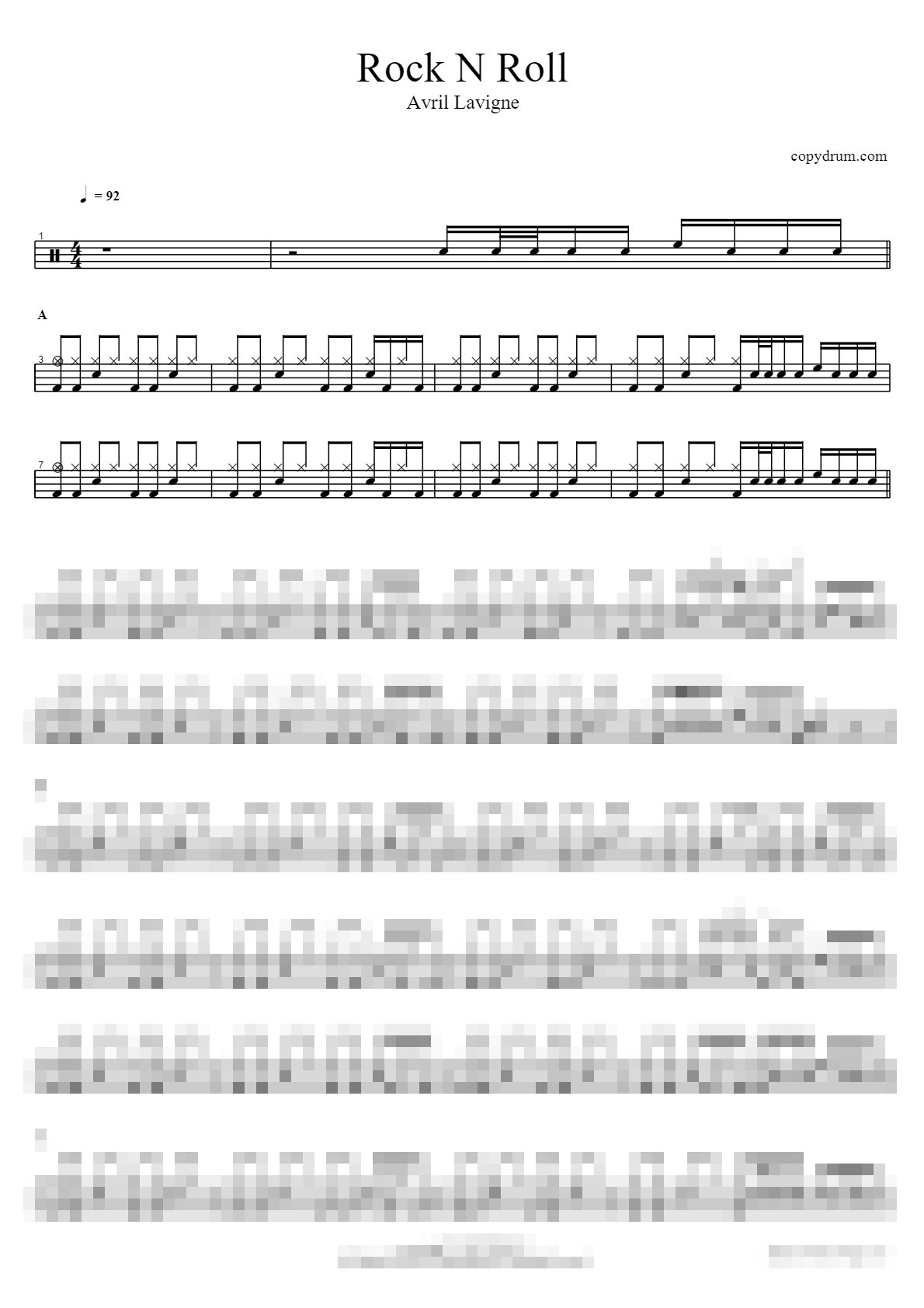 Rock N Roll Sheet Music Preview