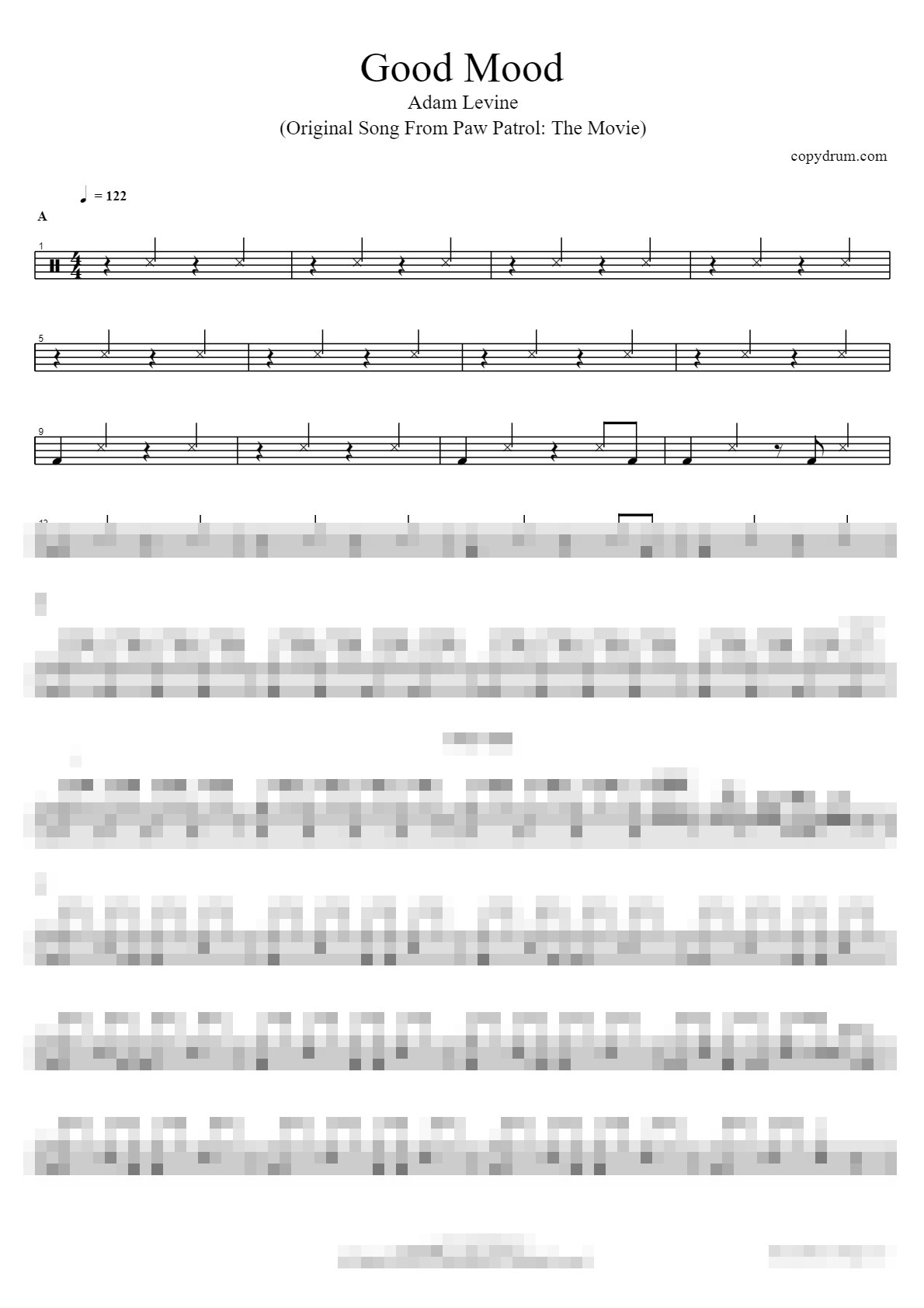 Good Mood (Original Song From Paw Patrol: The Movie) Sheet Music Preview