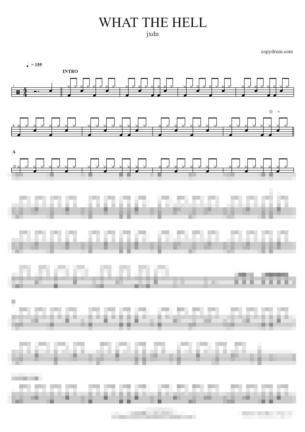 WHAT THE HELL Sheet Music Preview