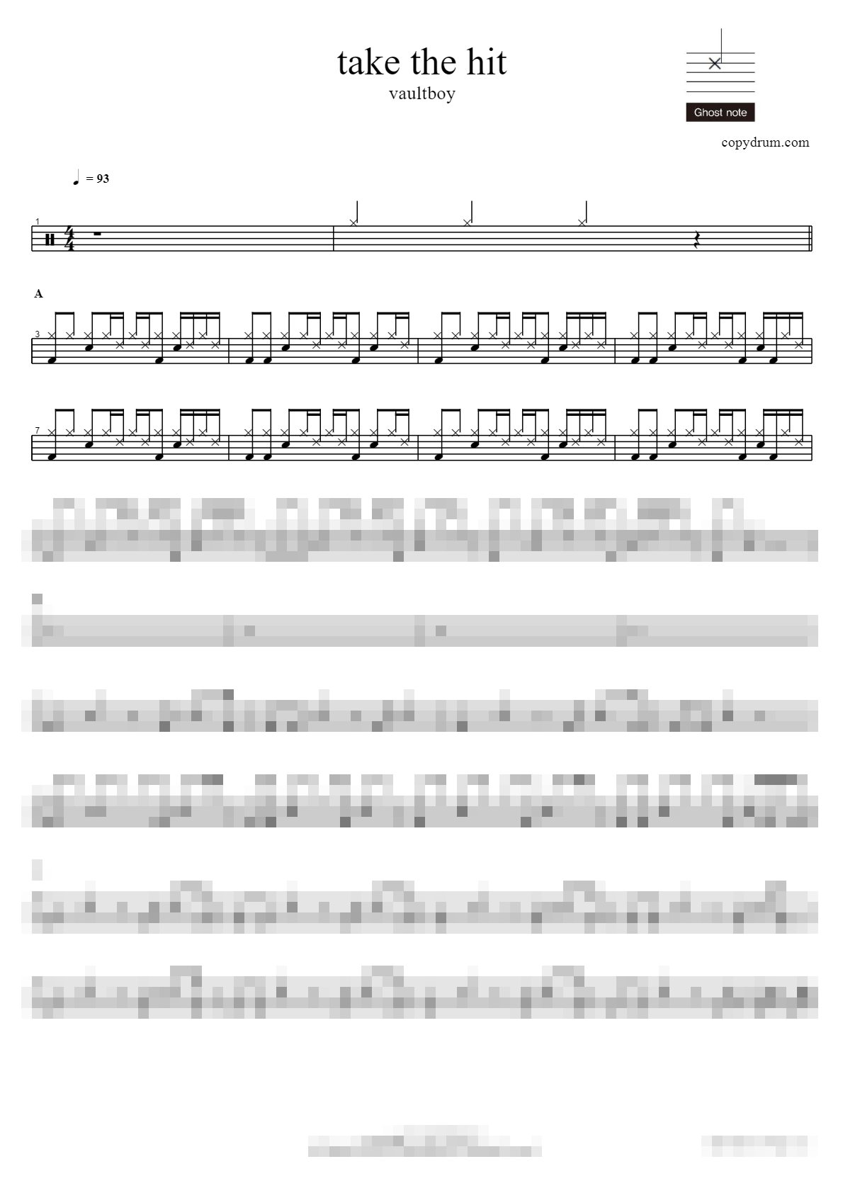 take the hit Sheet Music Preview