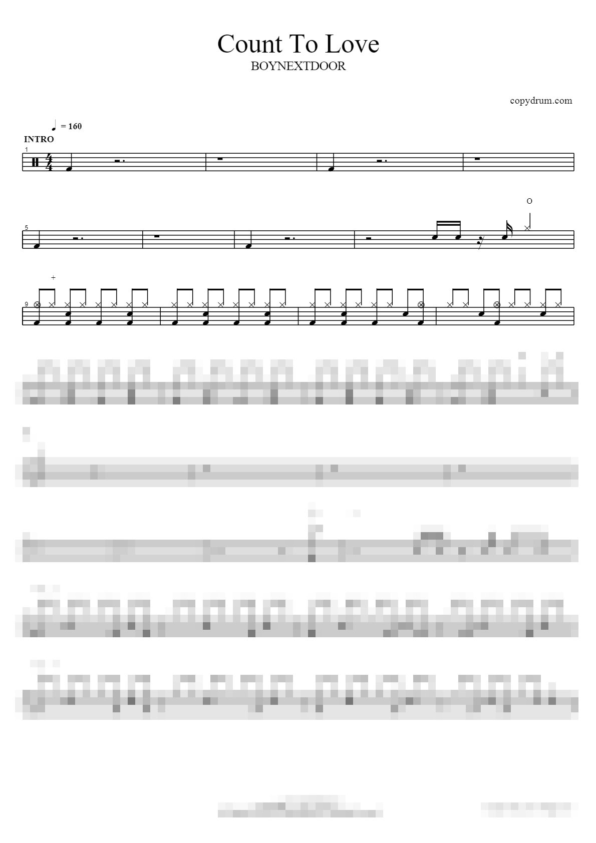 Count To Love Sheet Music Preview