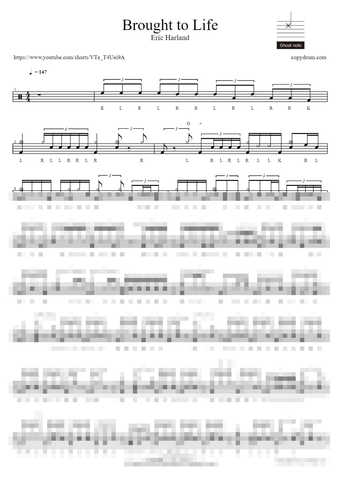 Brought to Life Sheet Music Preview