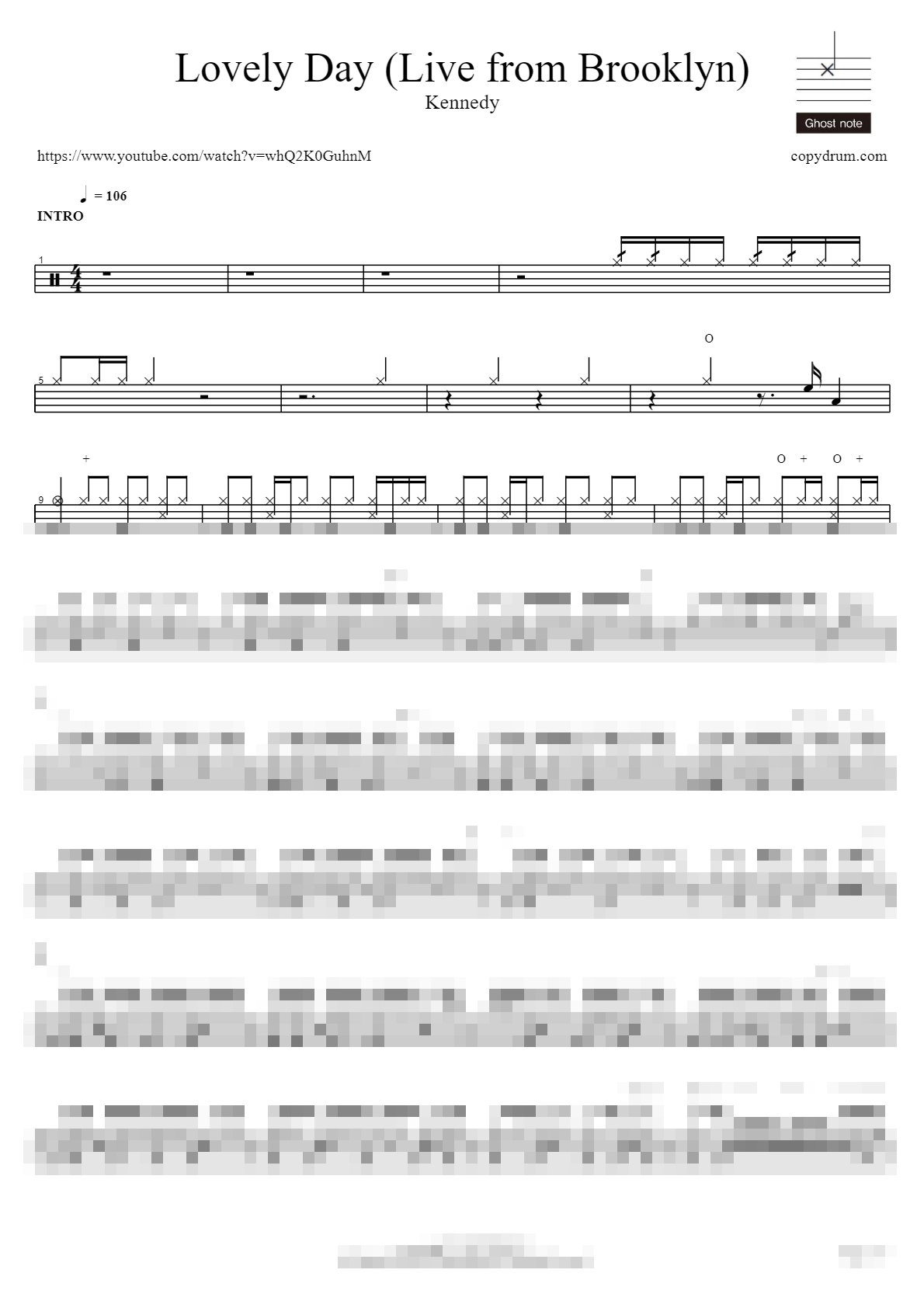 Lovely Day (Live from Brooklyn) Sheet Music Preview
