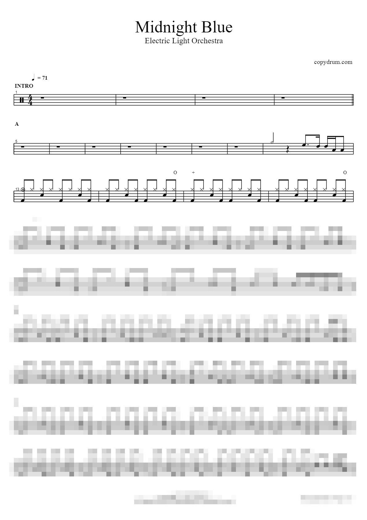 Midnight Blue Sheet Music Preview