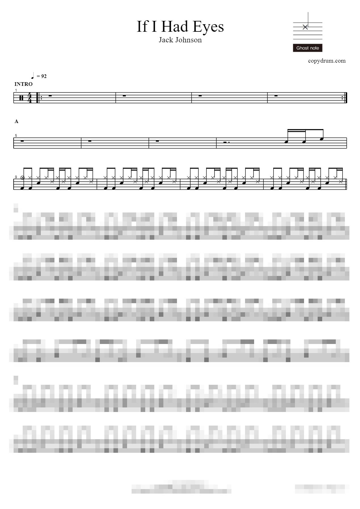 If I Had Eyes Sheet Music Preview