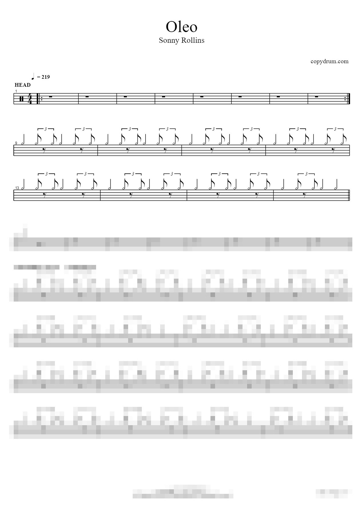 Oleo Sheet Music Preview