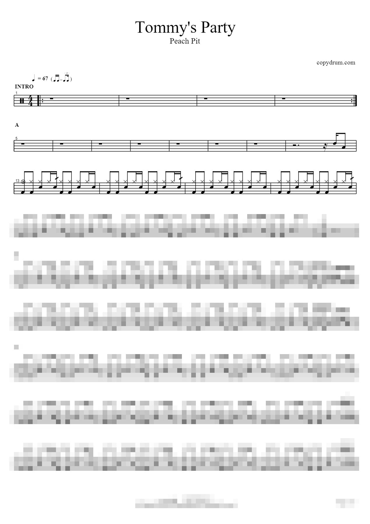 Tommy's Party Sheet Music Preview