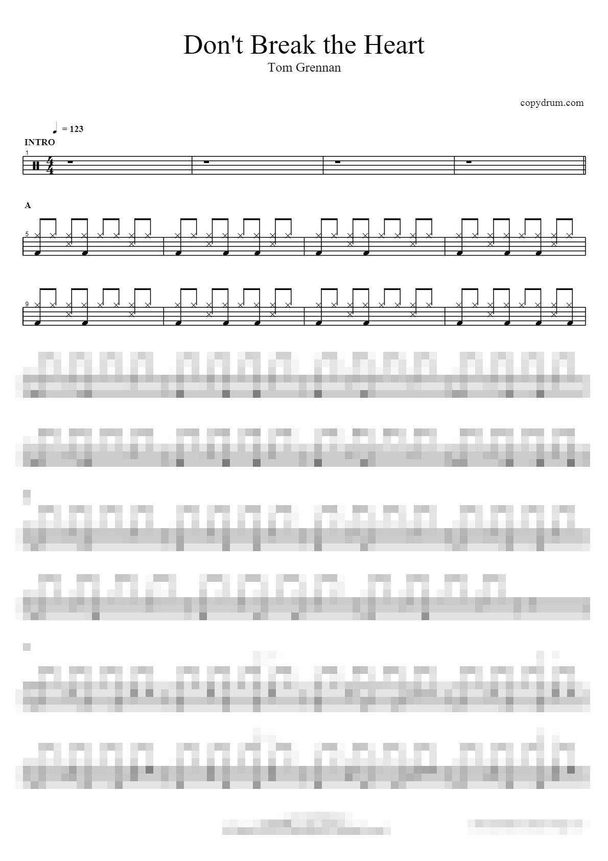 Don't Break the Heart Sheet Music Preview