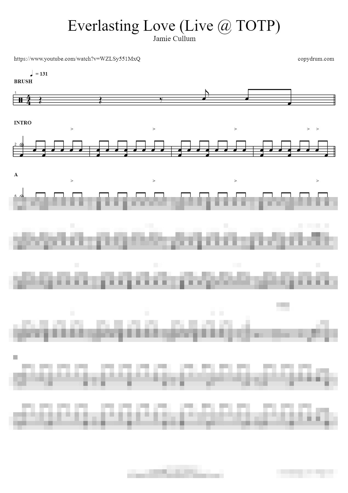 Everlasting Love (Live @ TOTP) Sheet Music Preview