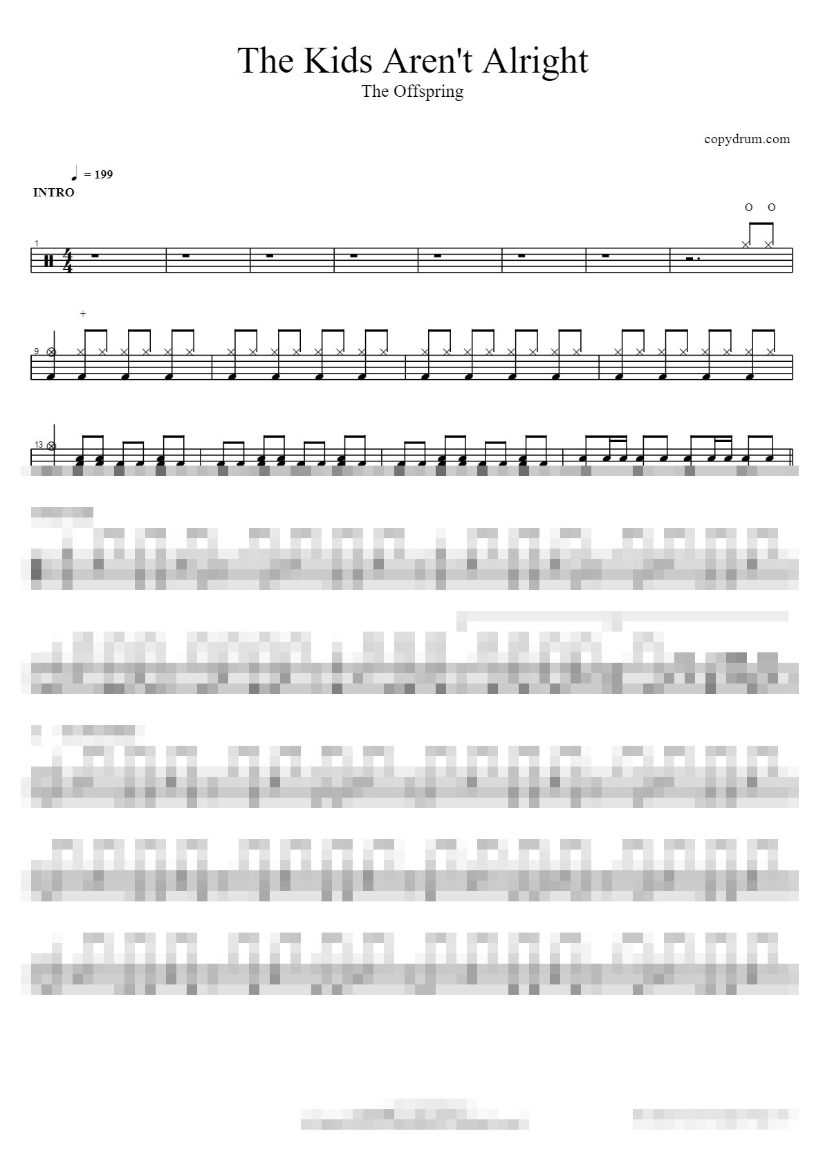 The Kids Aren't Alright Sheet Music Preview
