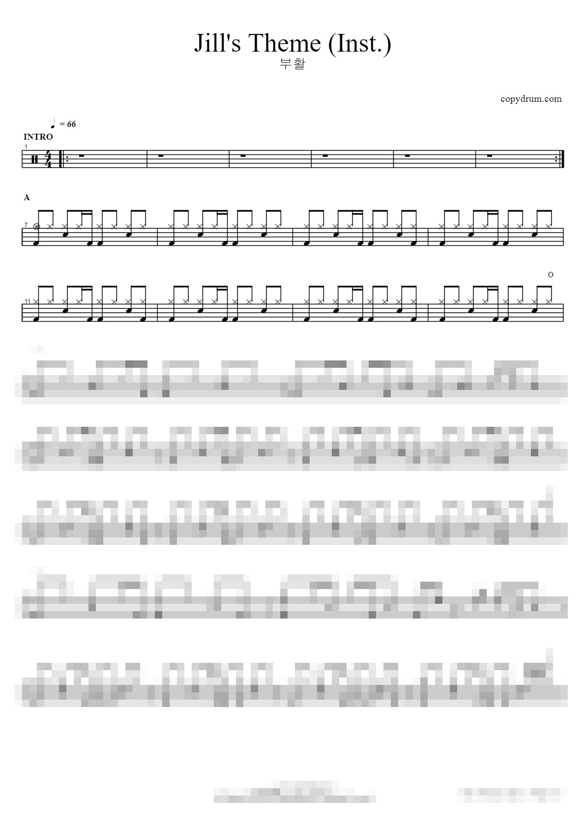 Jill's Theme (Inst.) Sheet Music Preview