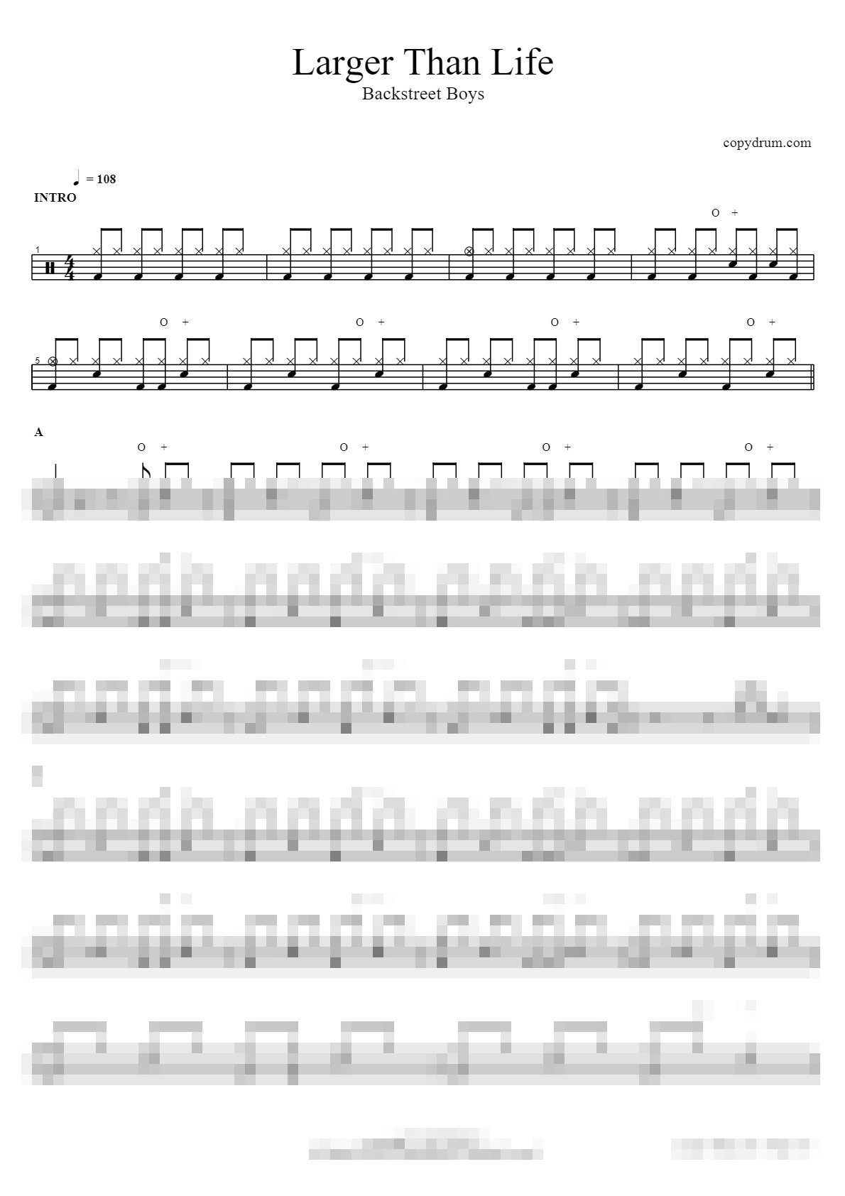 Larger Than Life Sheet Music Preview